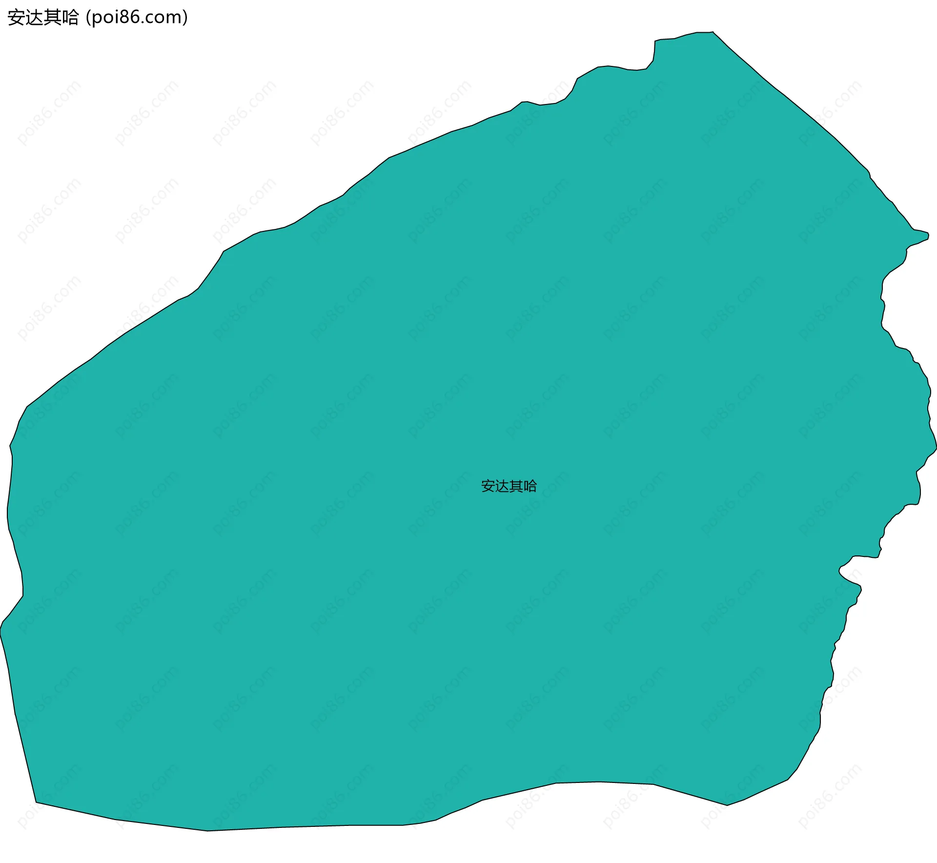 安达其哈边界地图