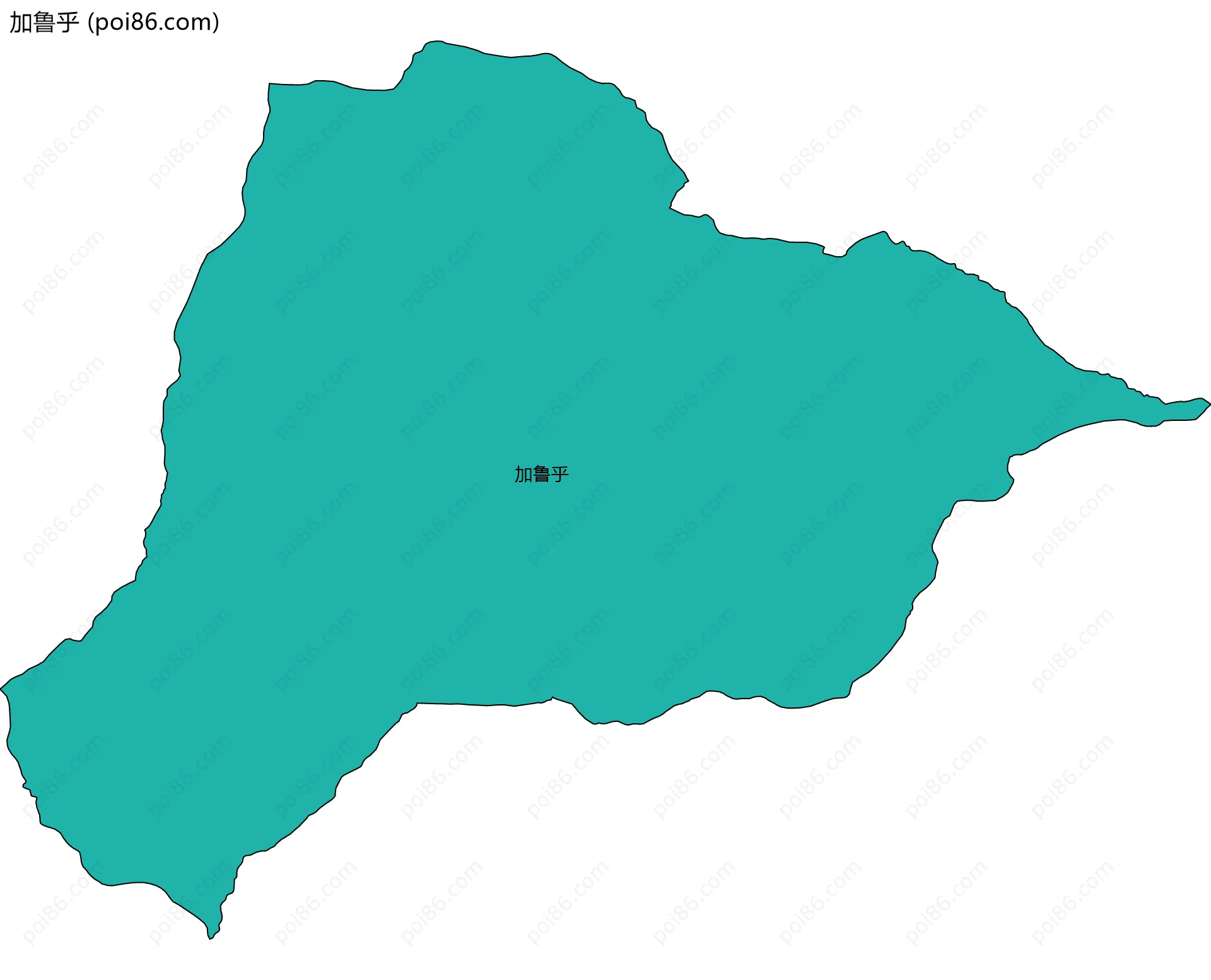 加鲁乎边界地图