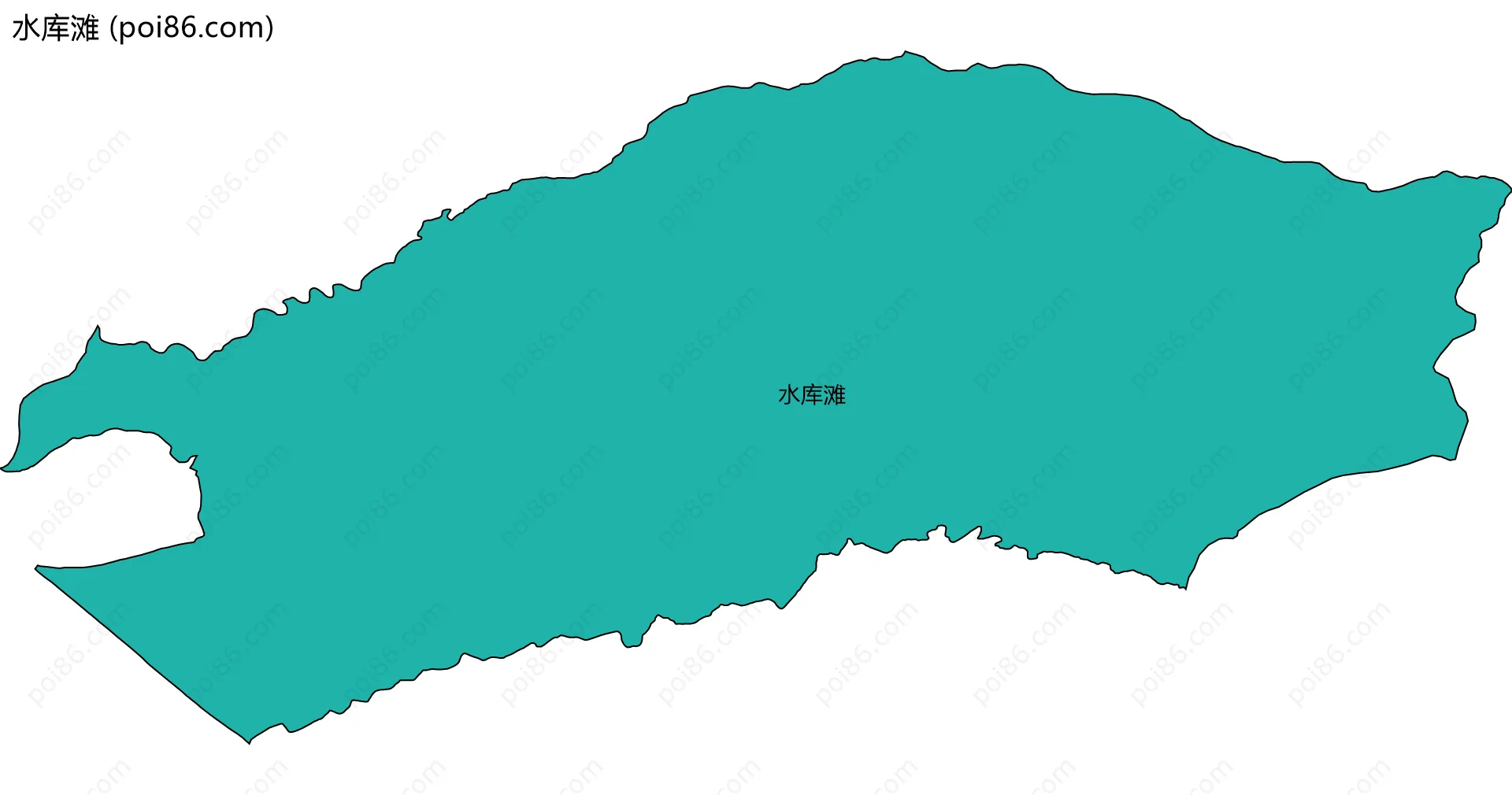 水库滩边界地图