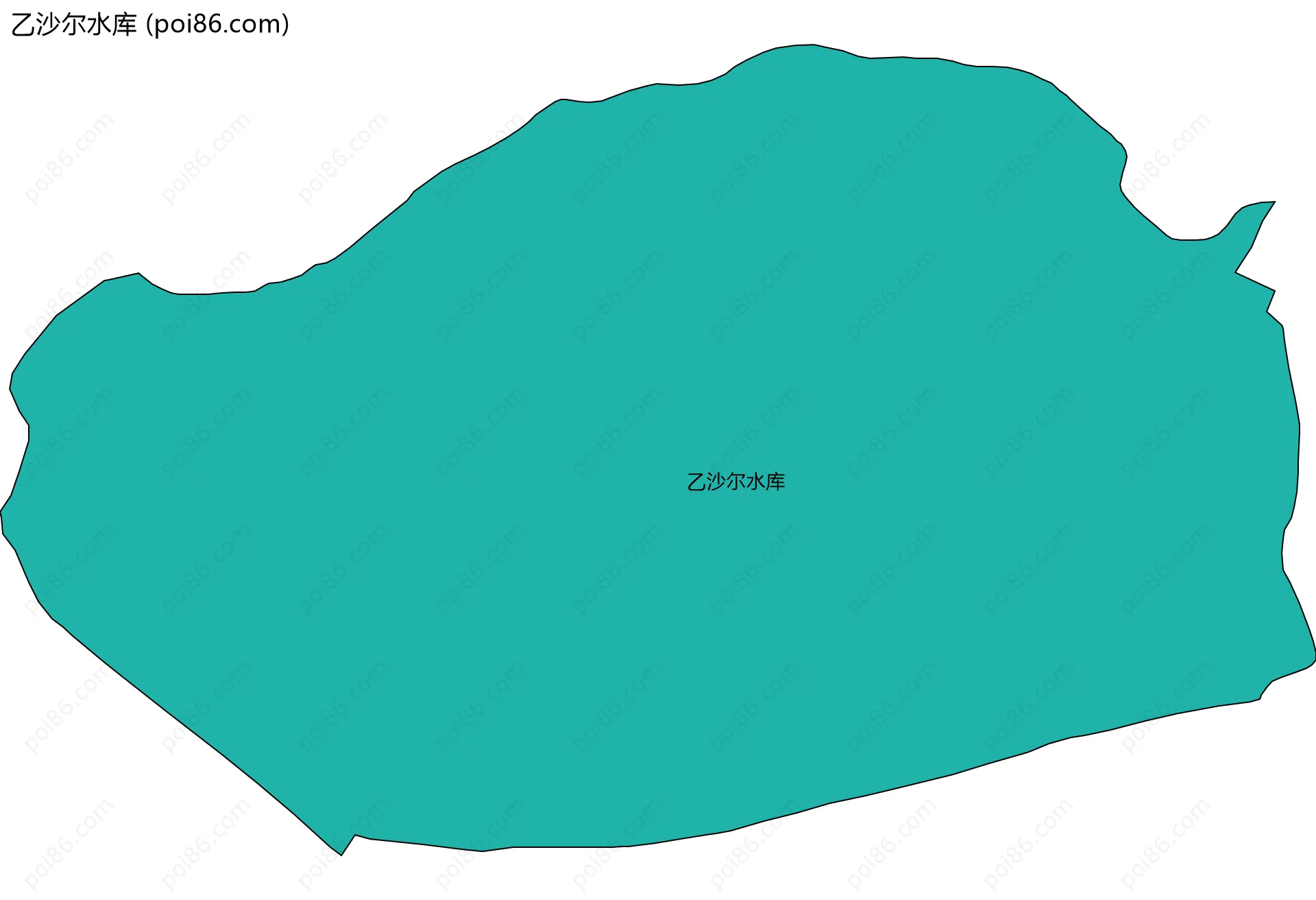 乙沙尔水库边界地图