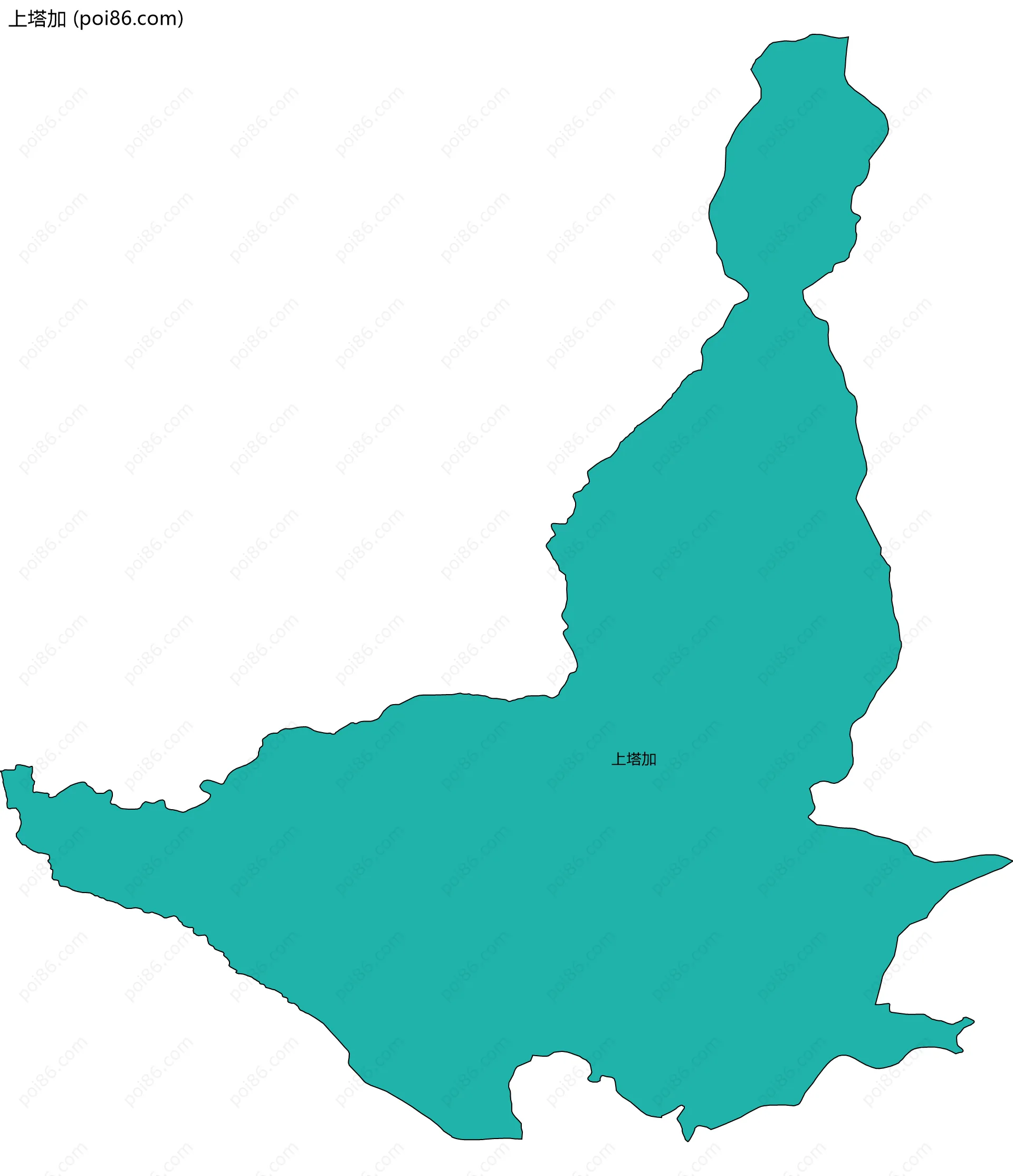 上塔加边界地图