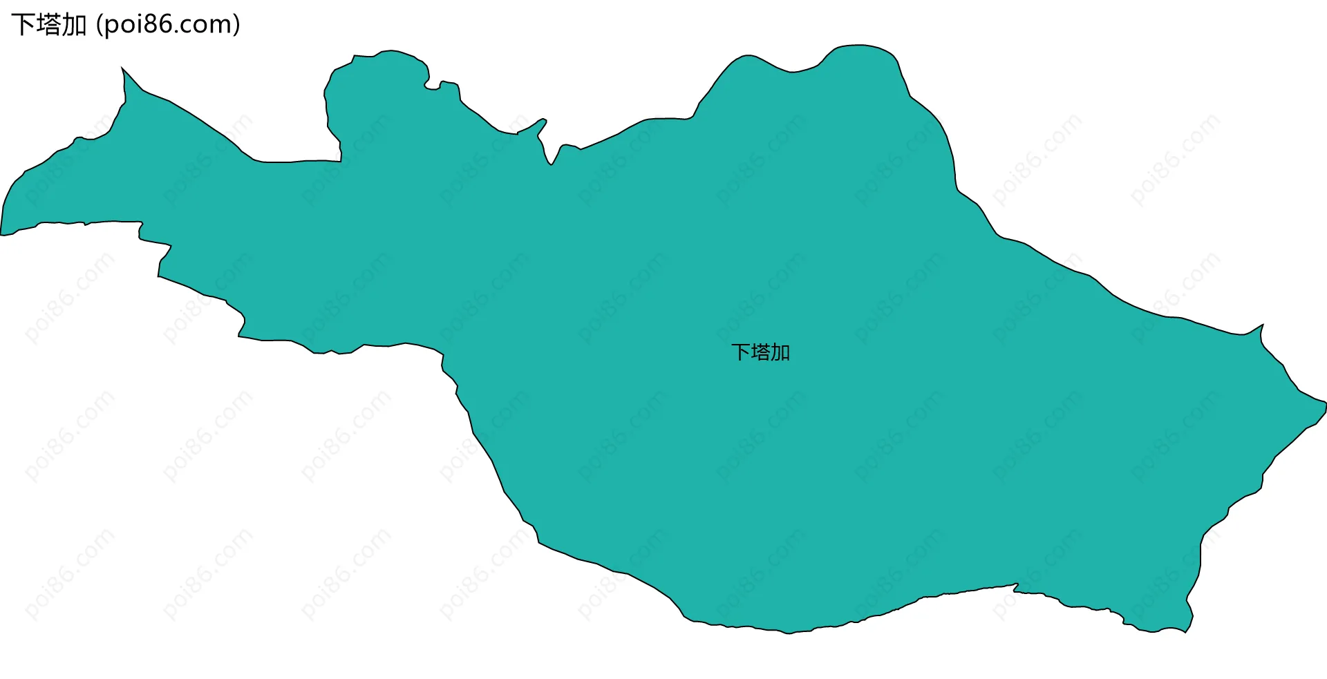 下塔加边界地图