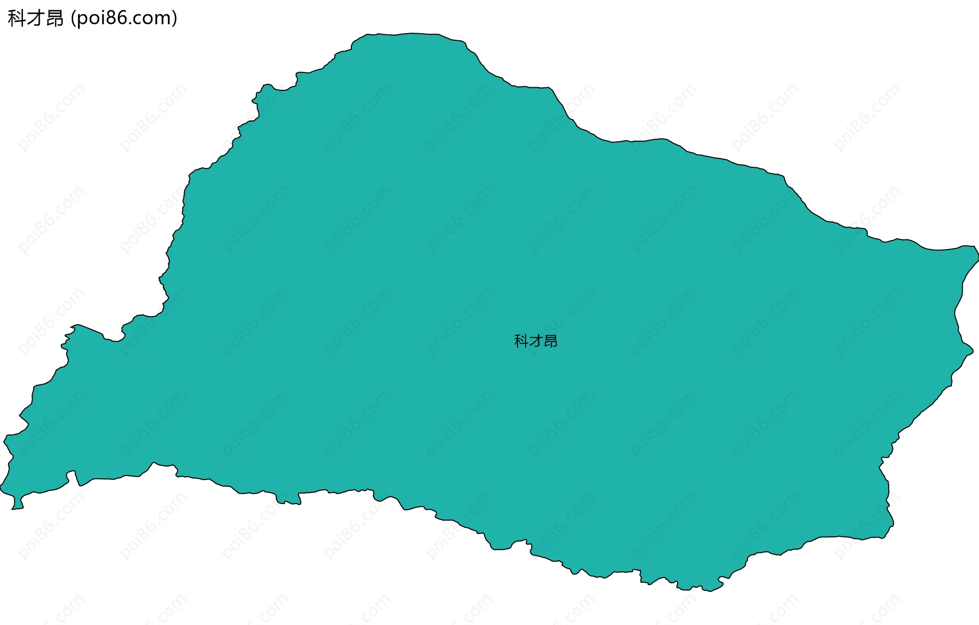 科才昂边界地图