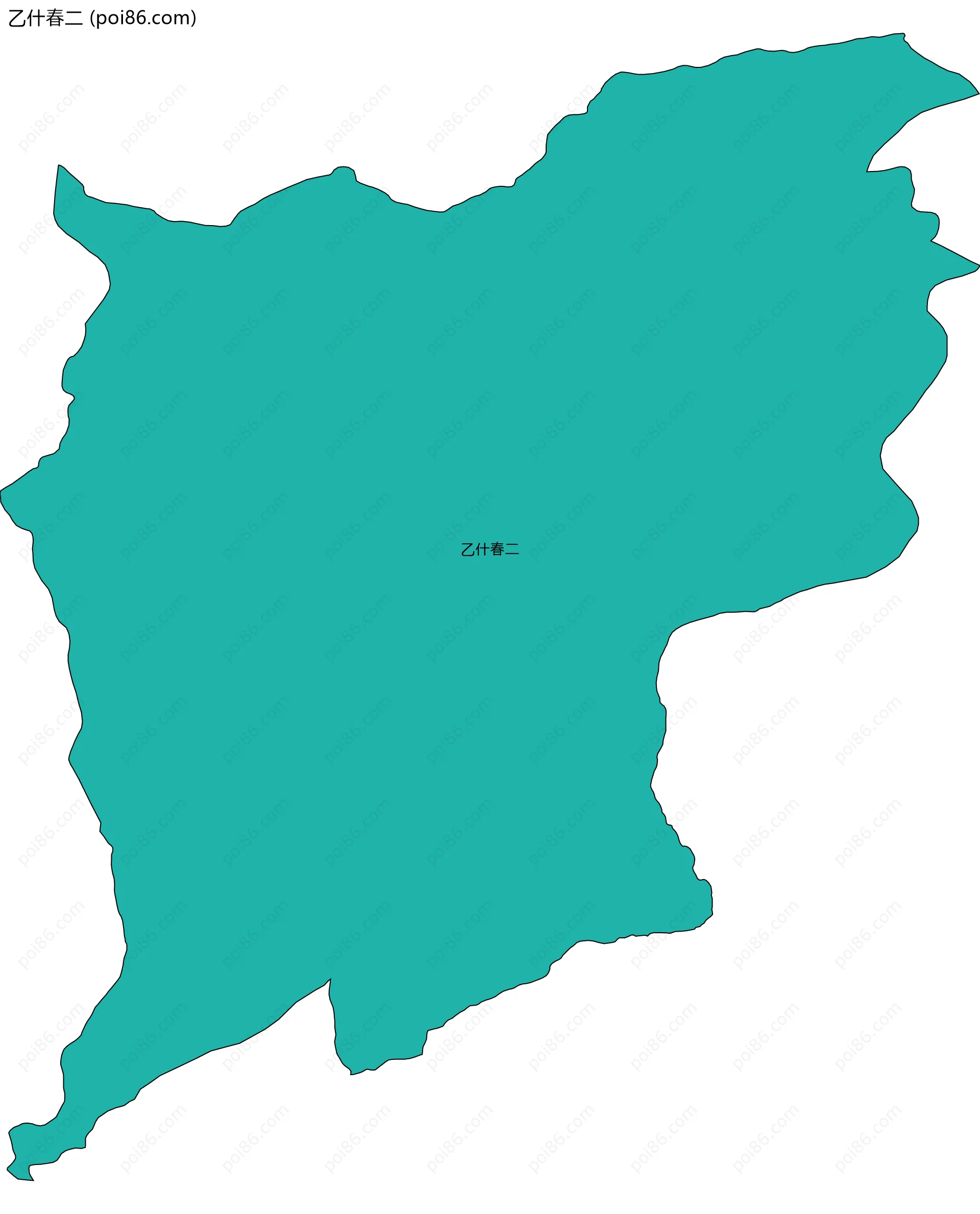 乙什春二边界地图