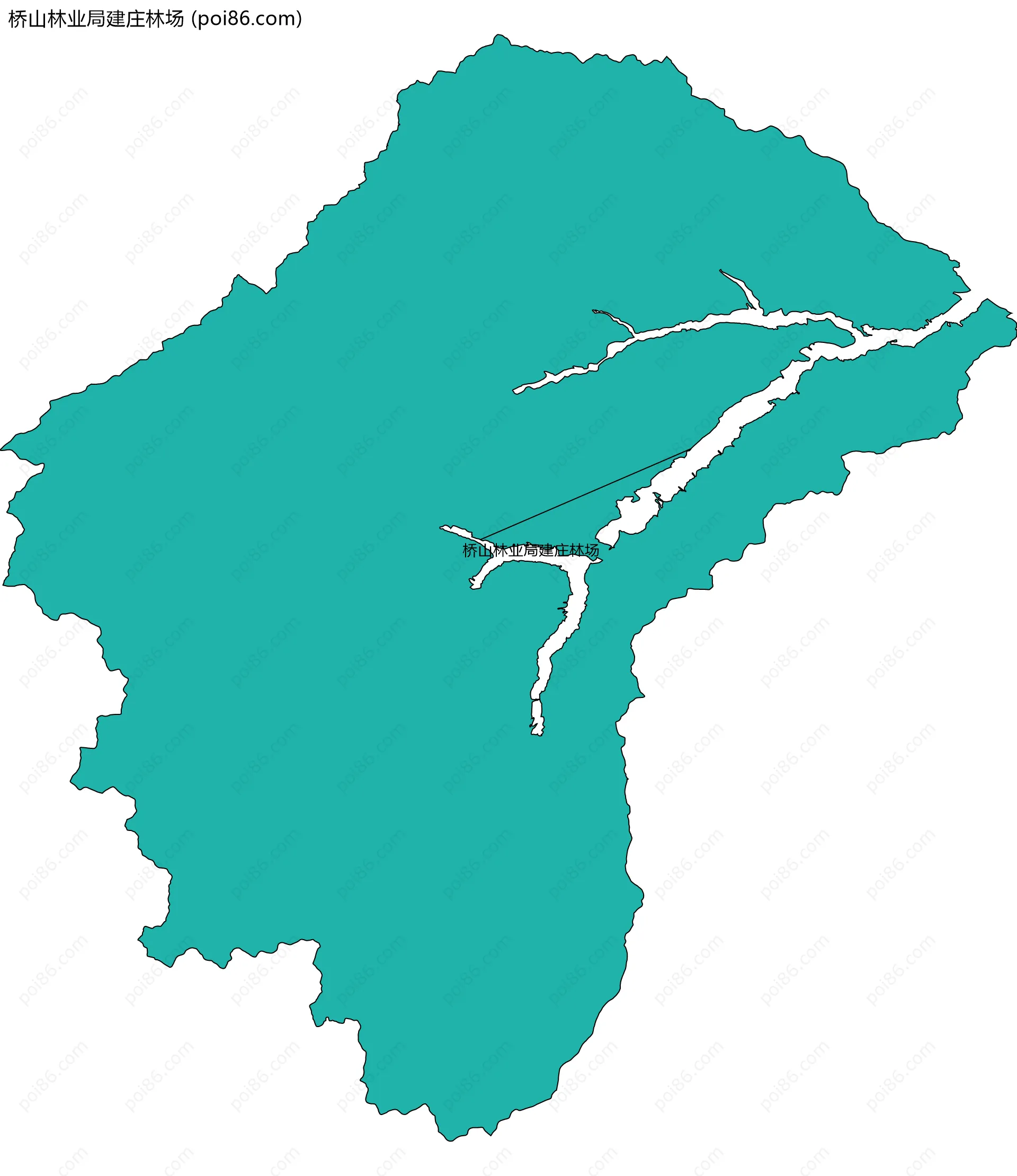桥山林业局建庄林场边界地图