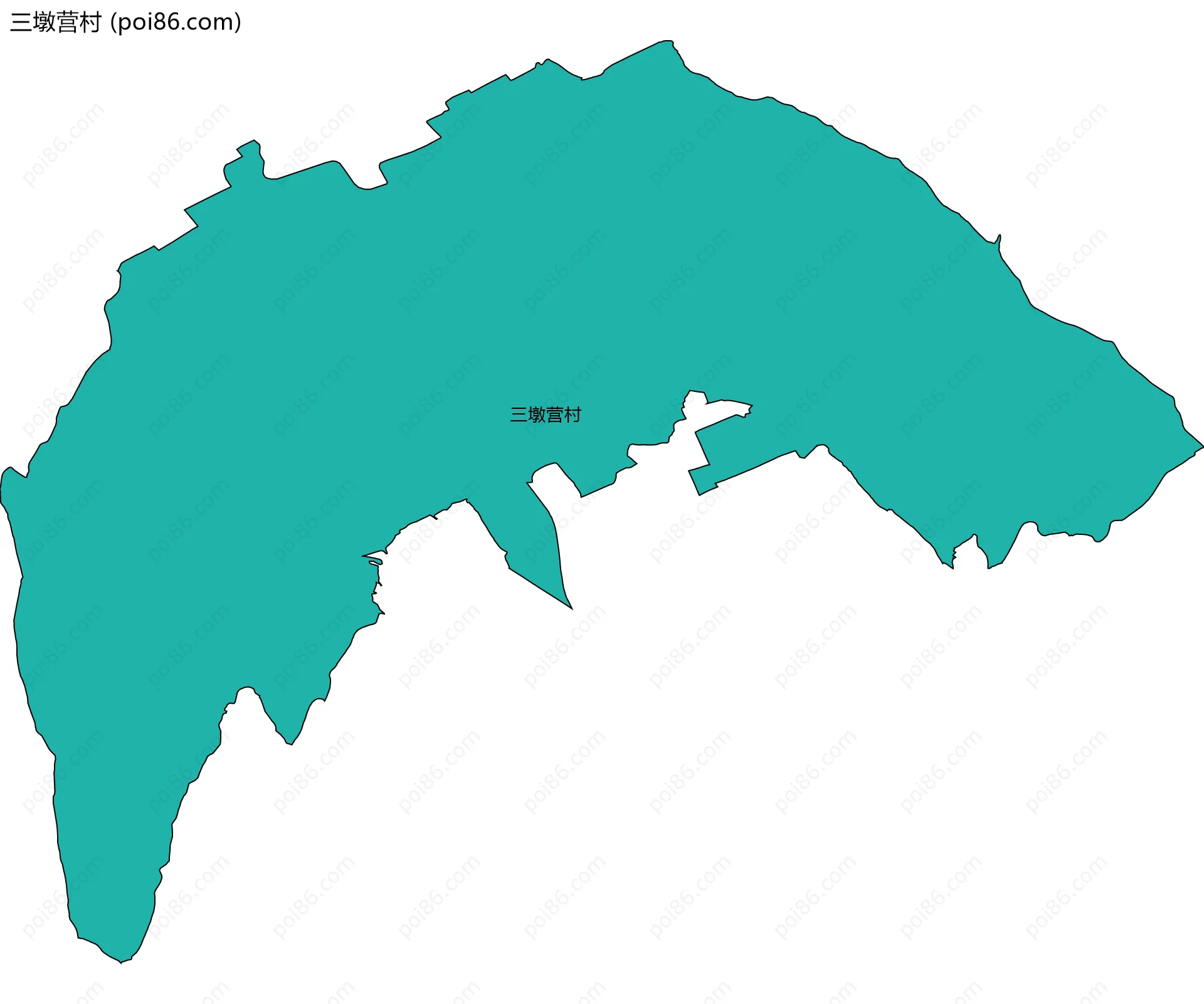 三墩营村边界地图