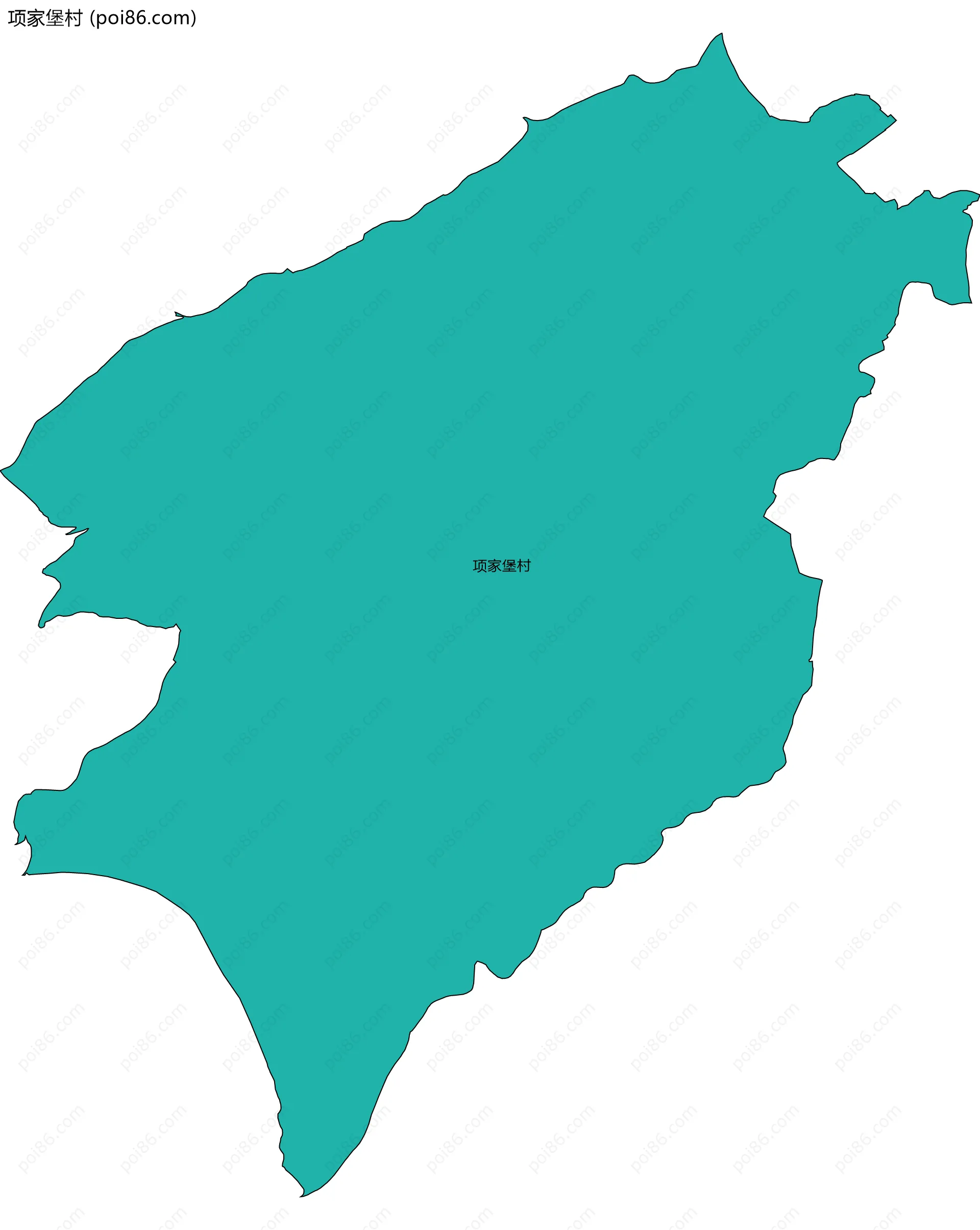 项家堡村边界地图