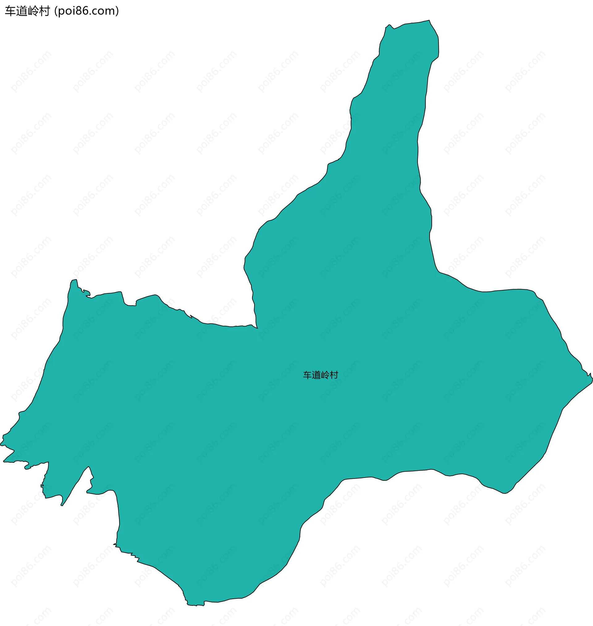 车道岭村边界地图
