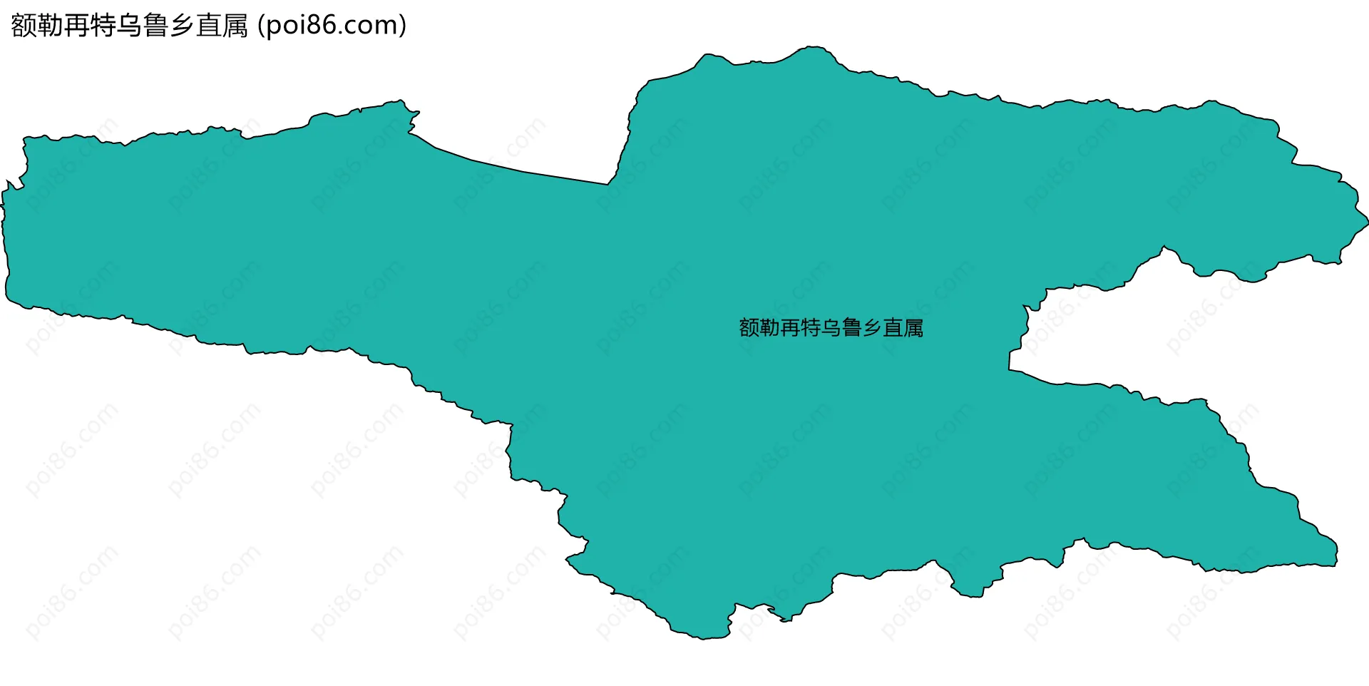 额勒再特乌鲁乡直属边界地图