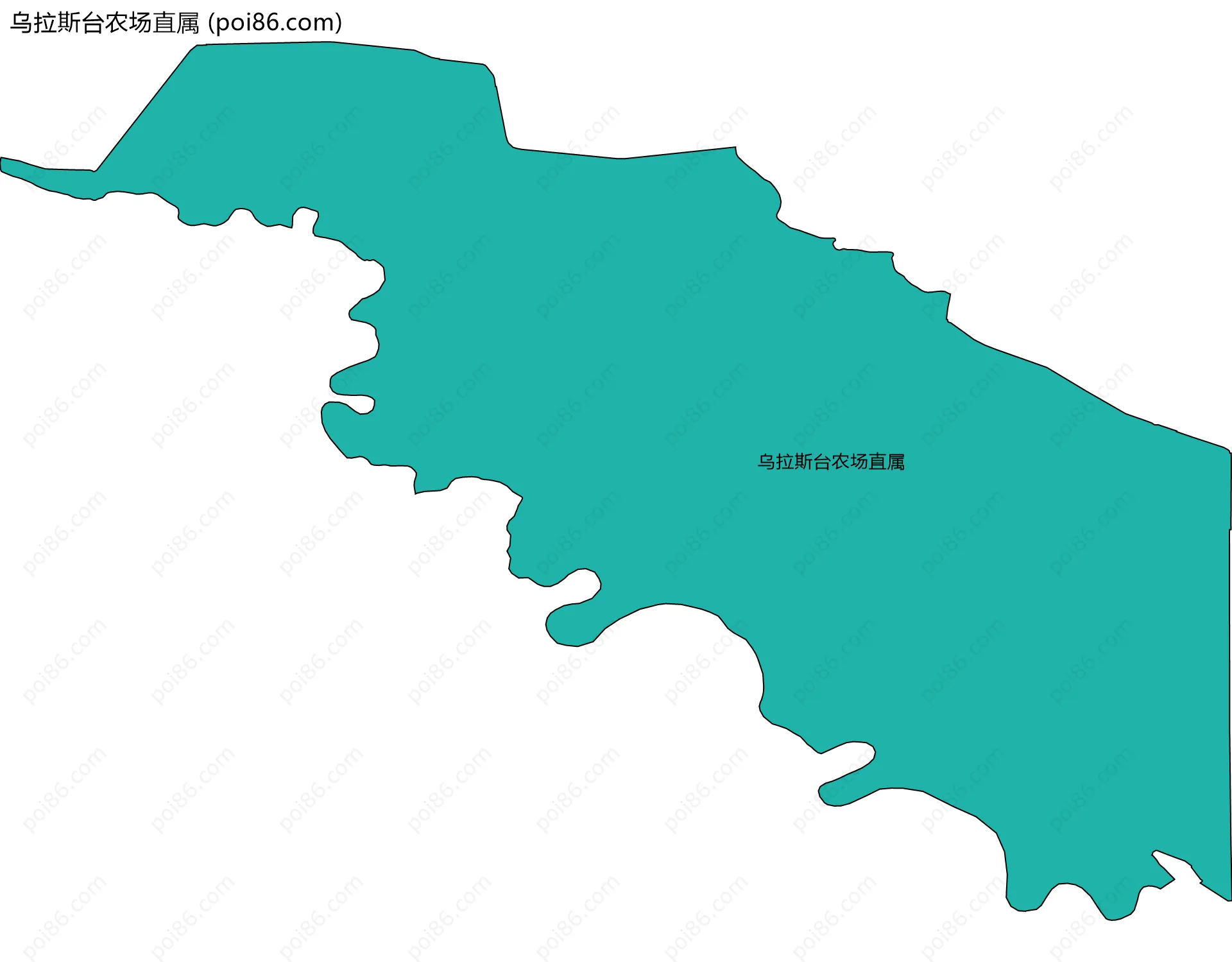 乌拉斯台农场直属边界地图