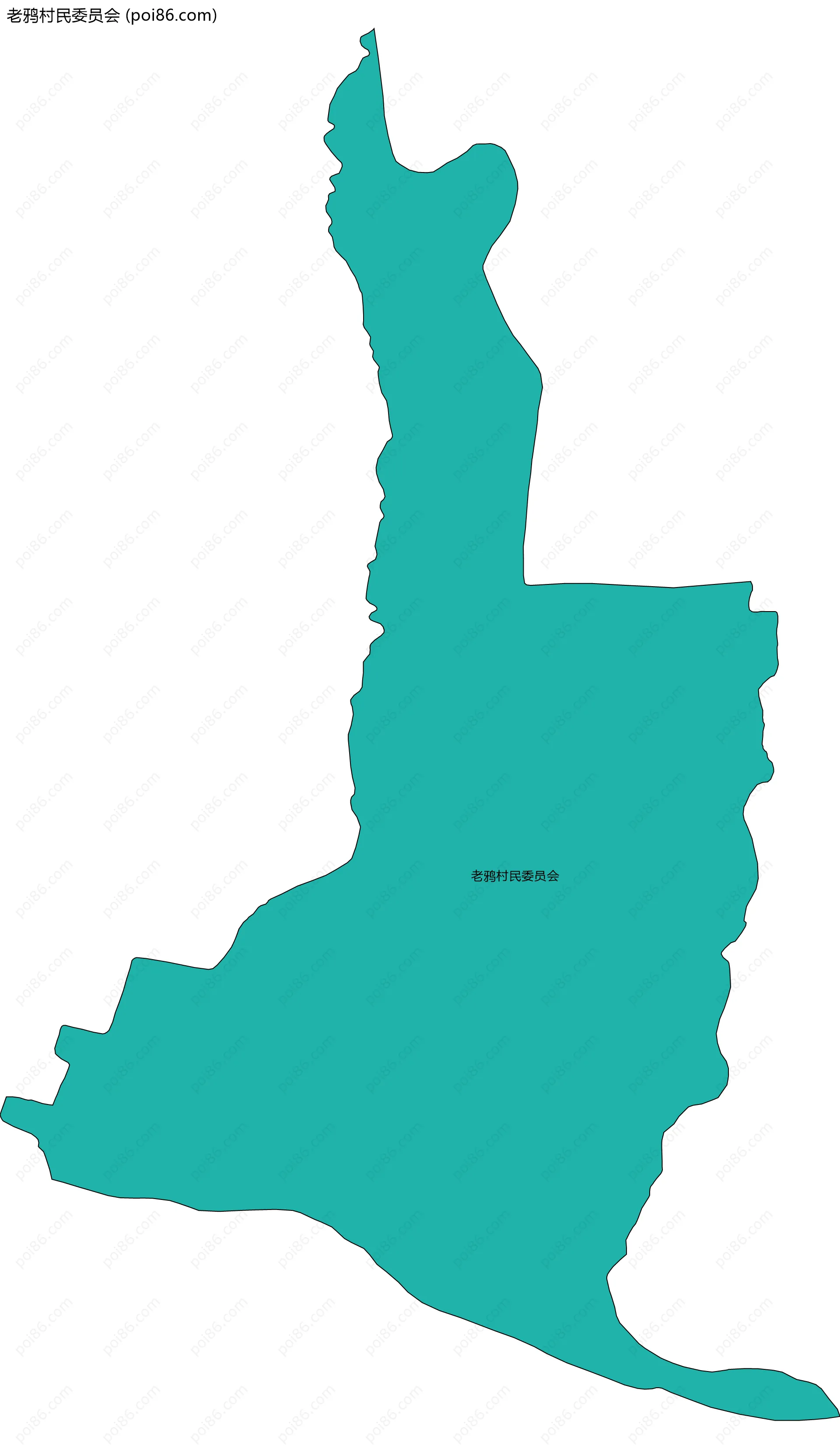 老鸦村民委员会边界地图