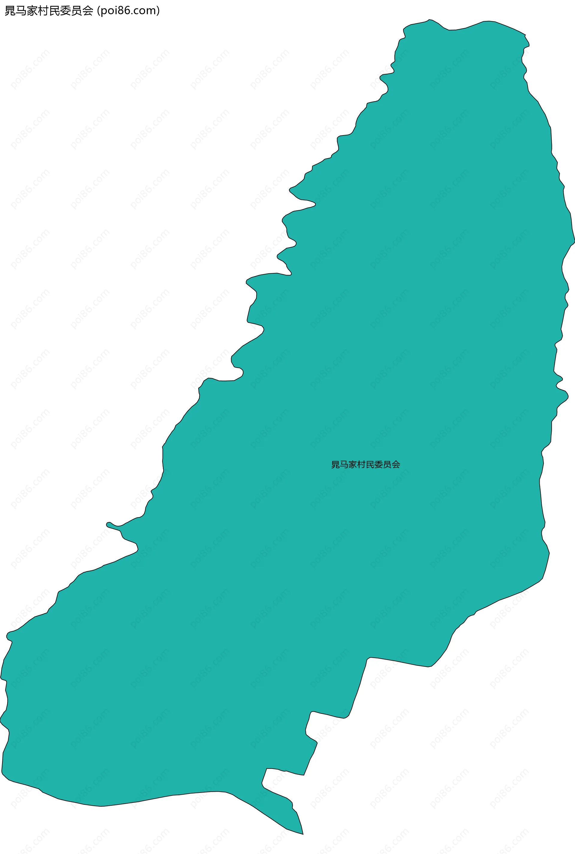晁马家村民委员会边界地图
