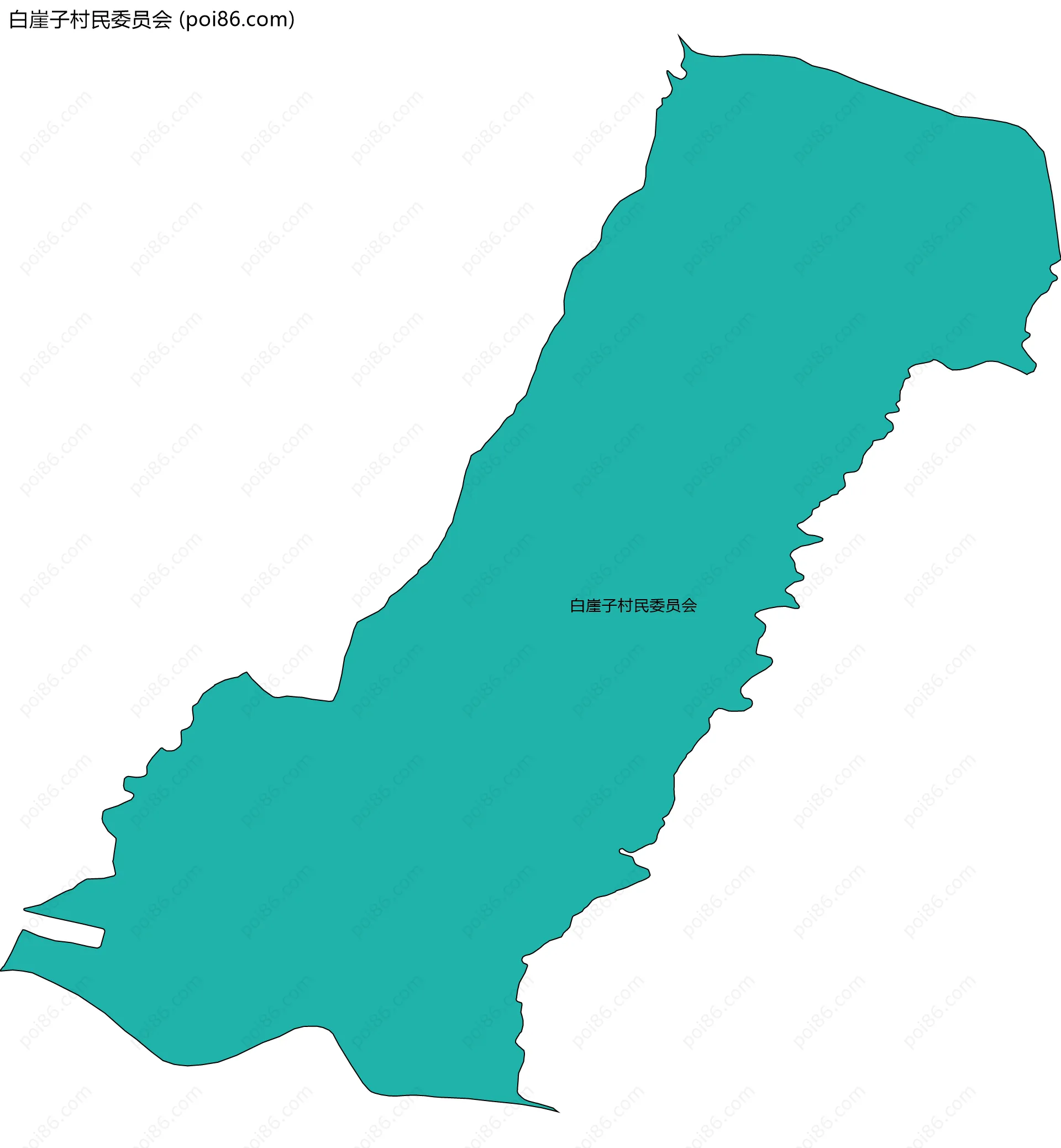 白崖子村民委员会边界地图