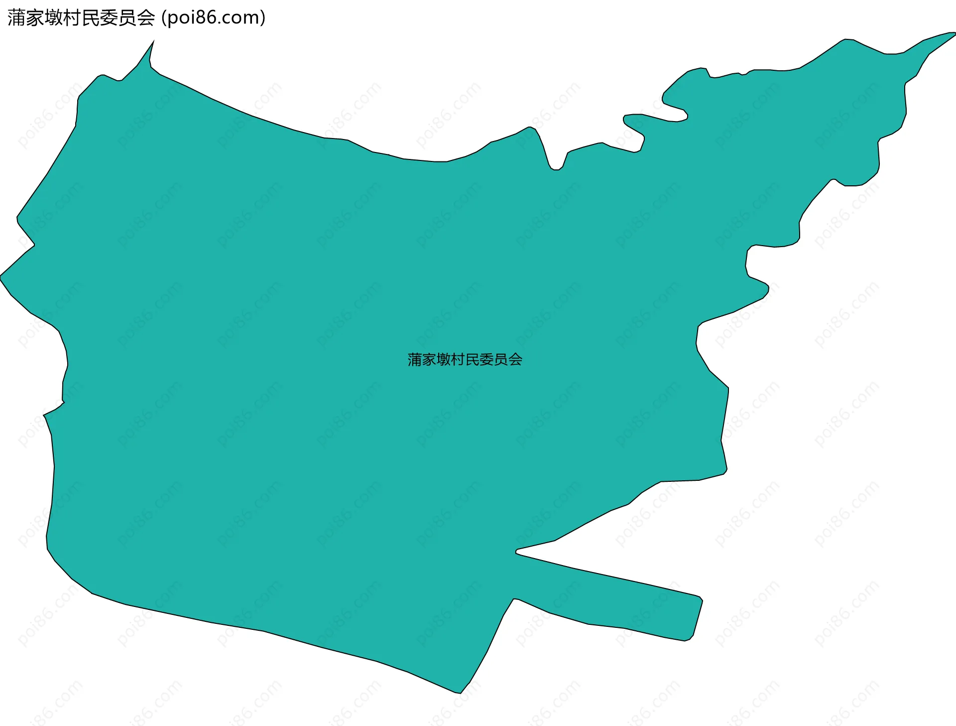 蒲家墩村民委员会边界地图