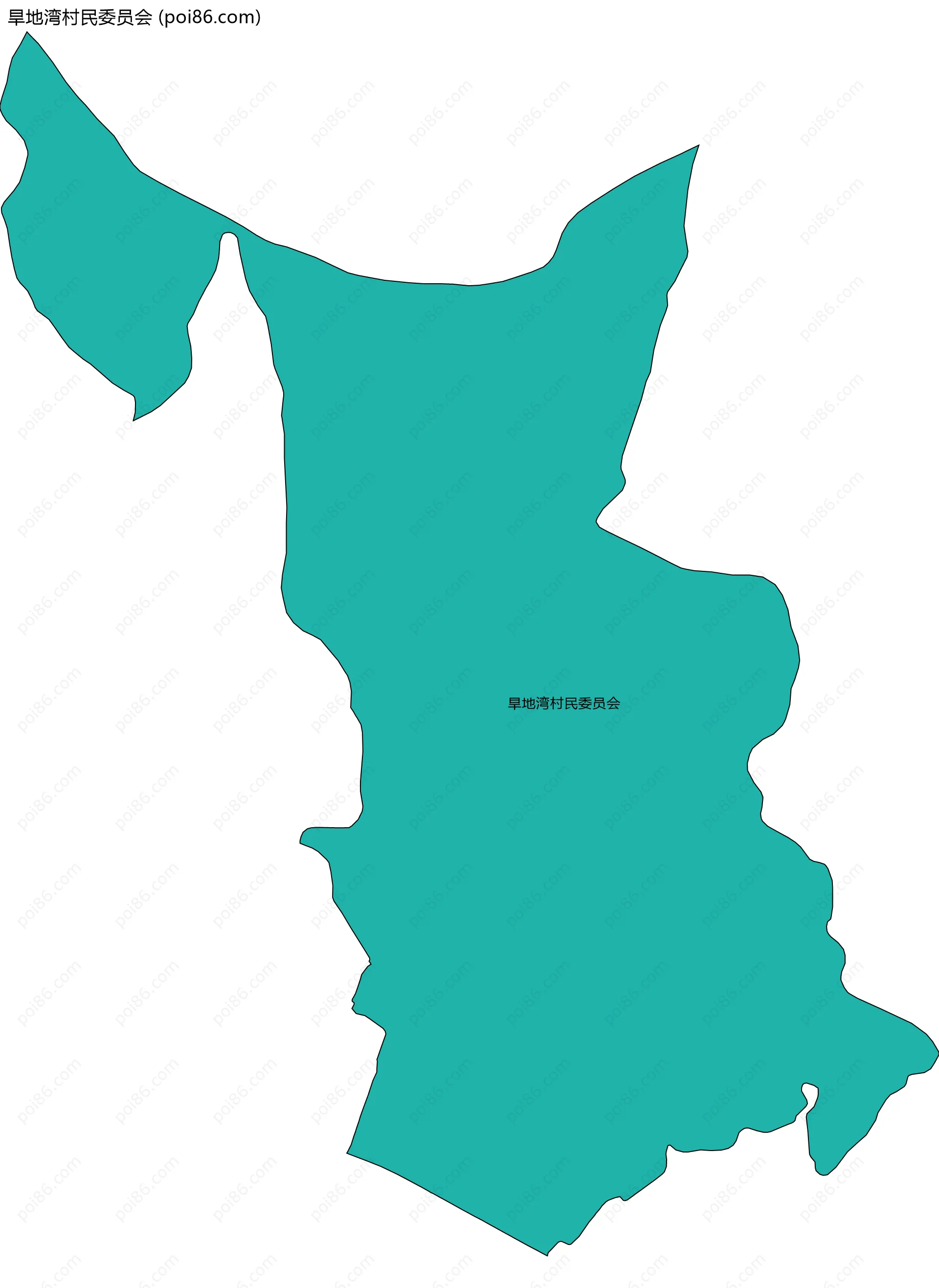 旱地湾村民委员会边界地图