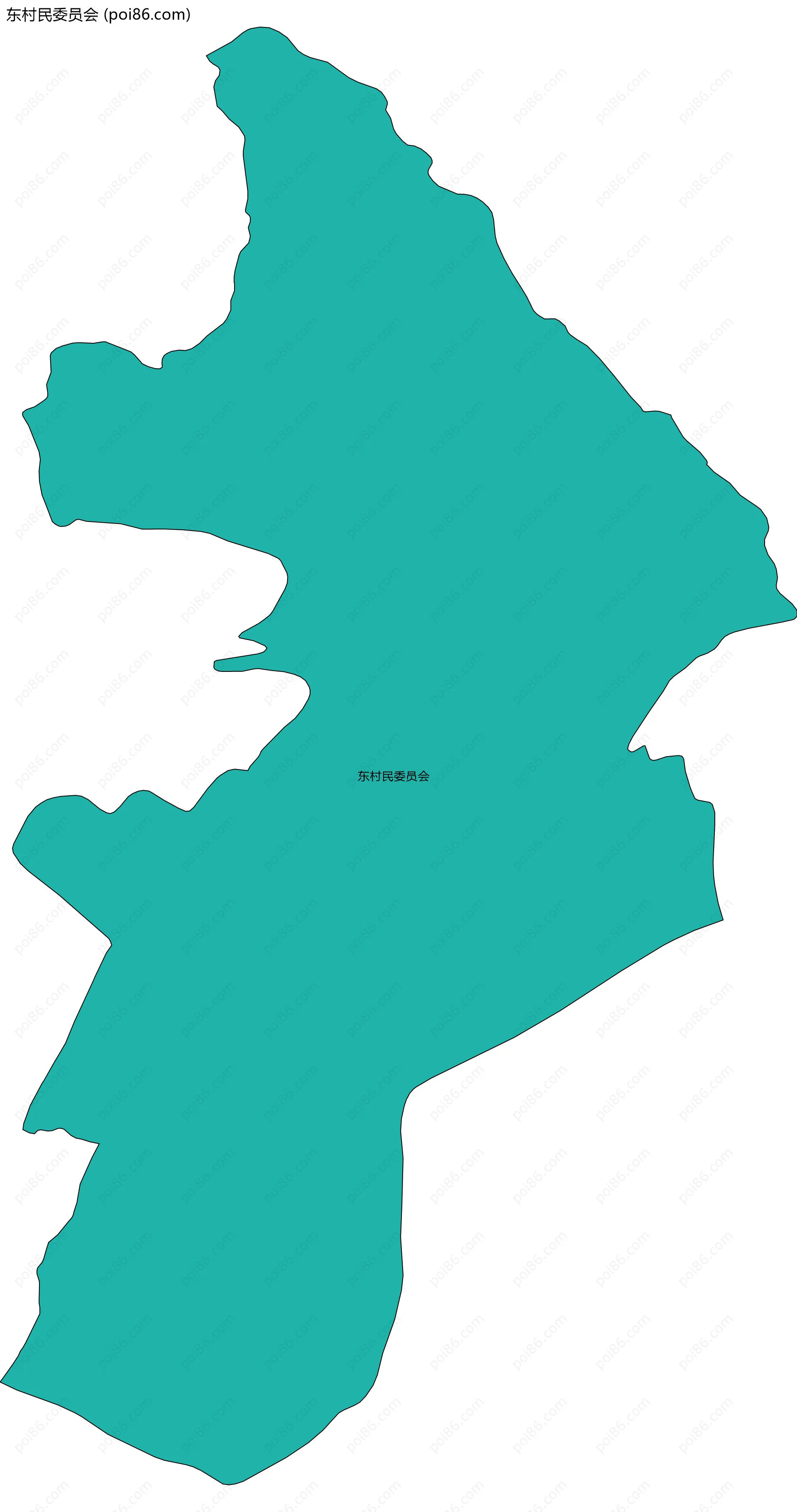 东村民委员会边界地图