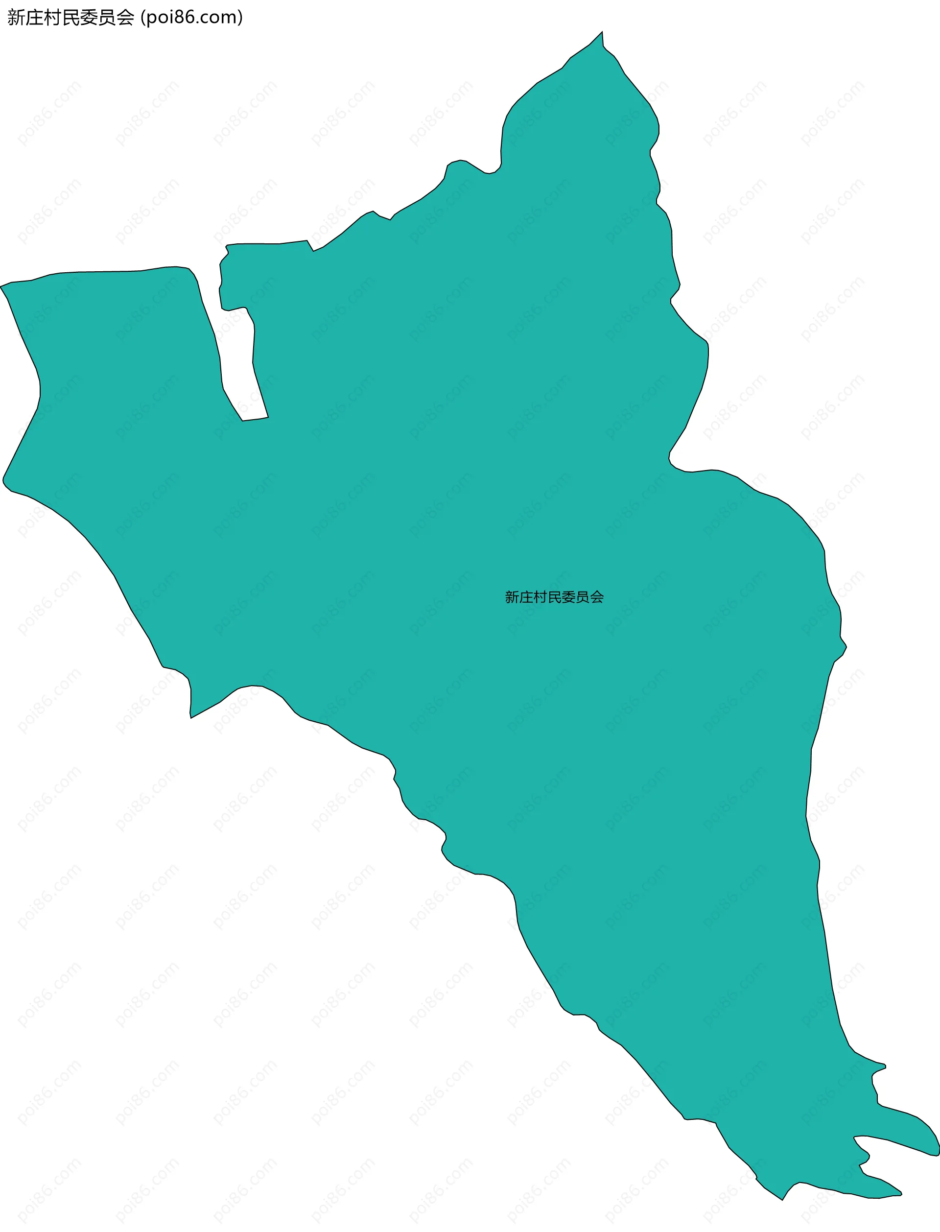 新庄村民委员会边界地图