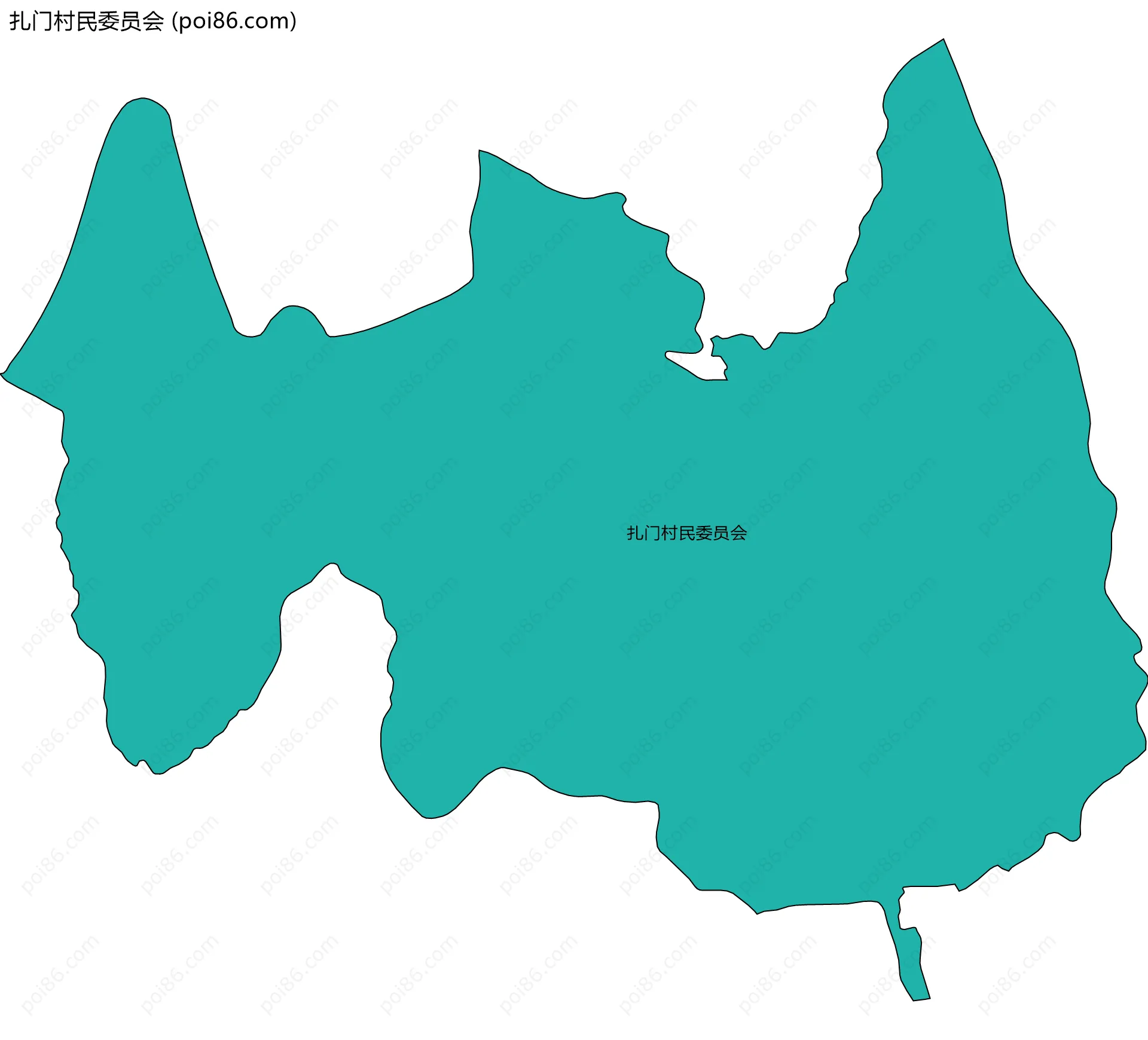 扎门村民委员会边界地图