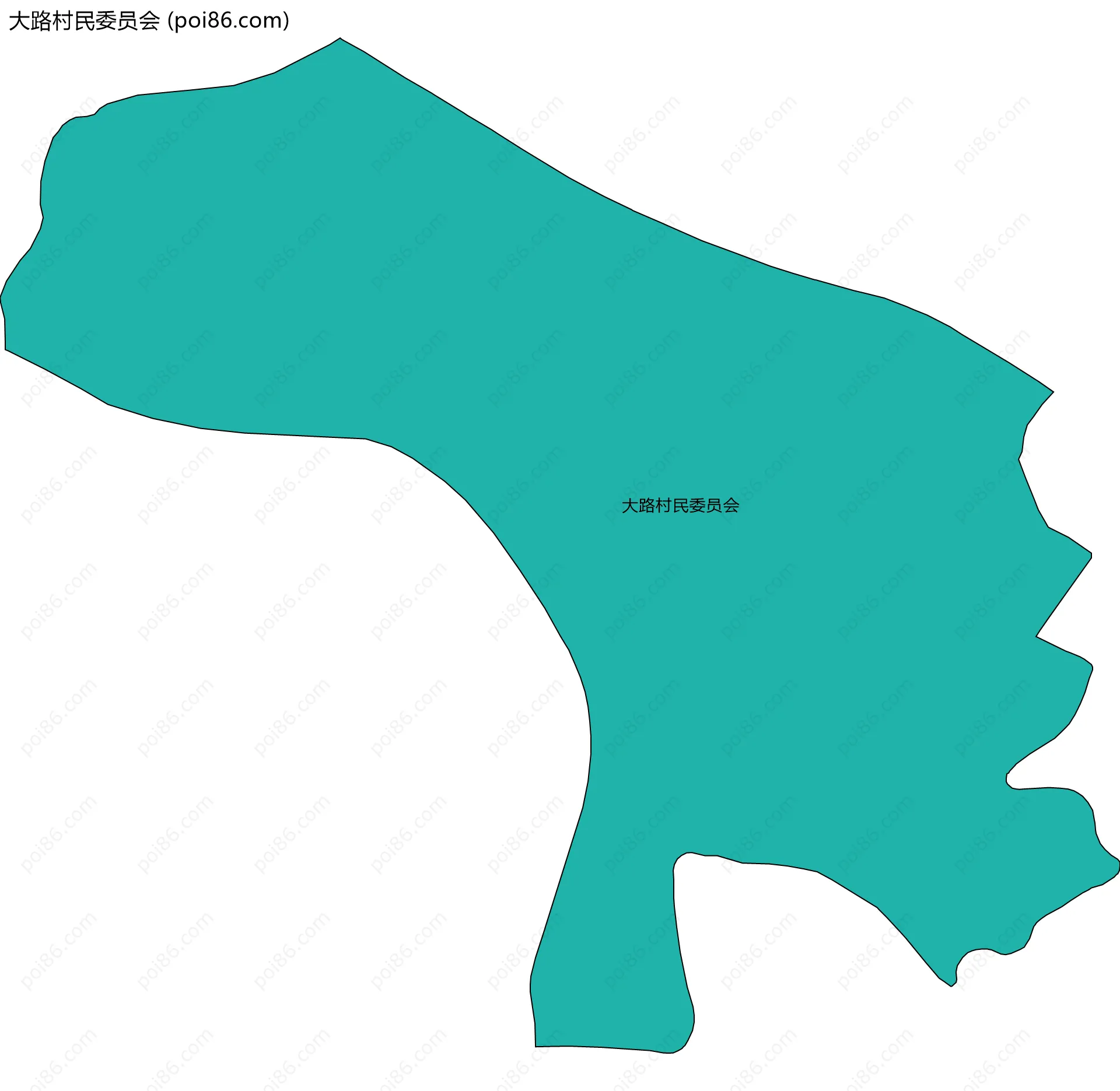 大路村民委员会边界地图