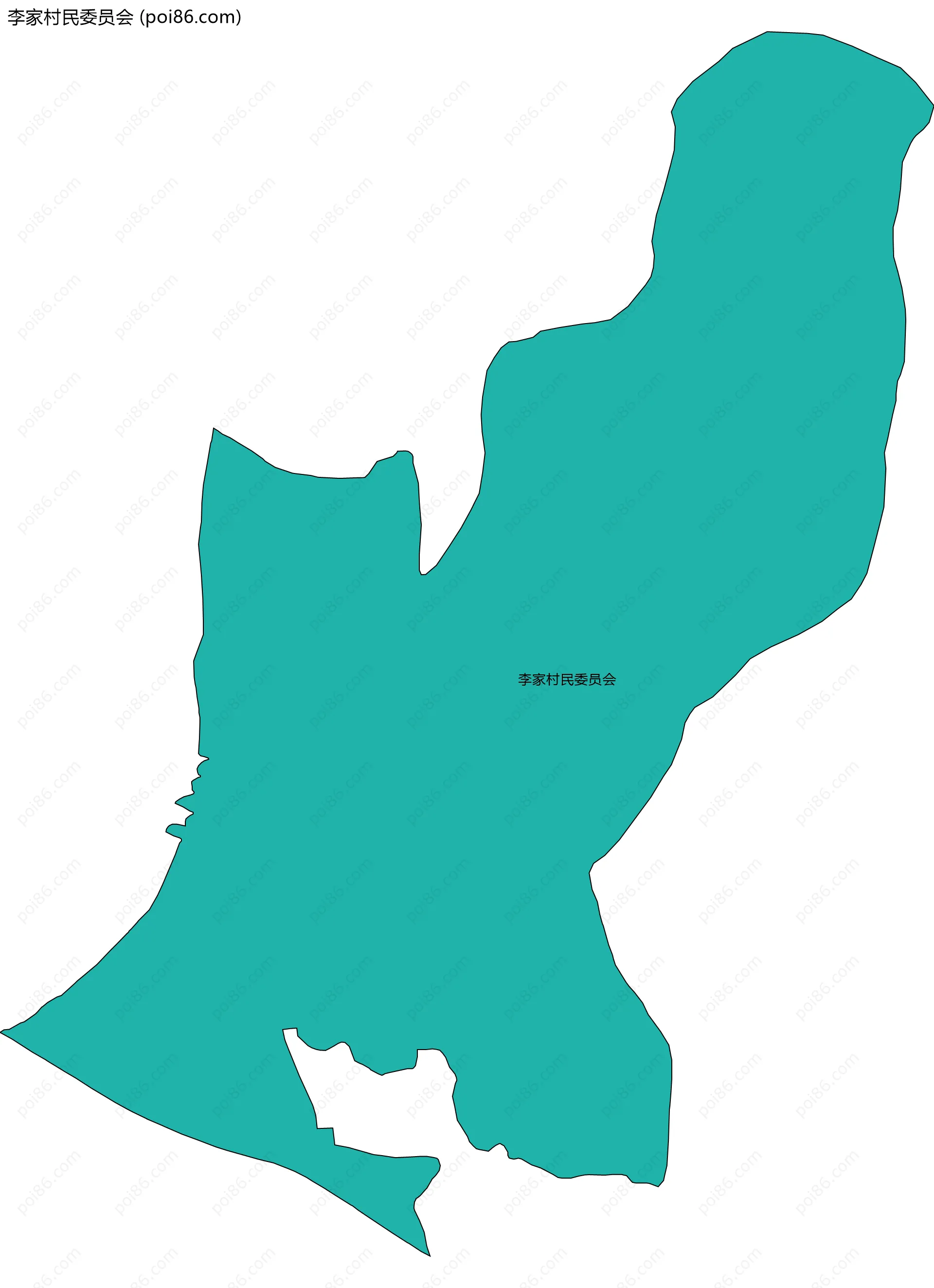 李家村民委员会边界地图