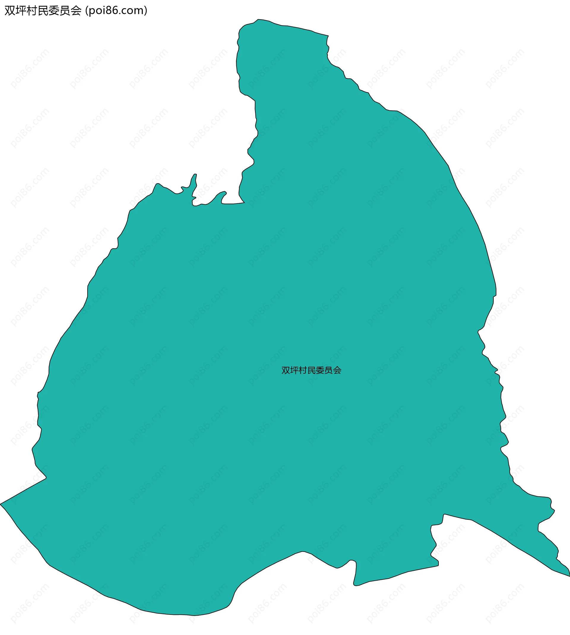 双坪村民委员会边界地图