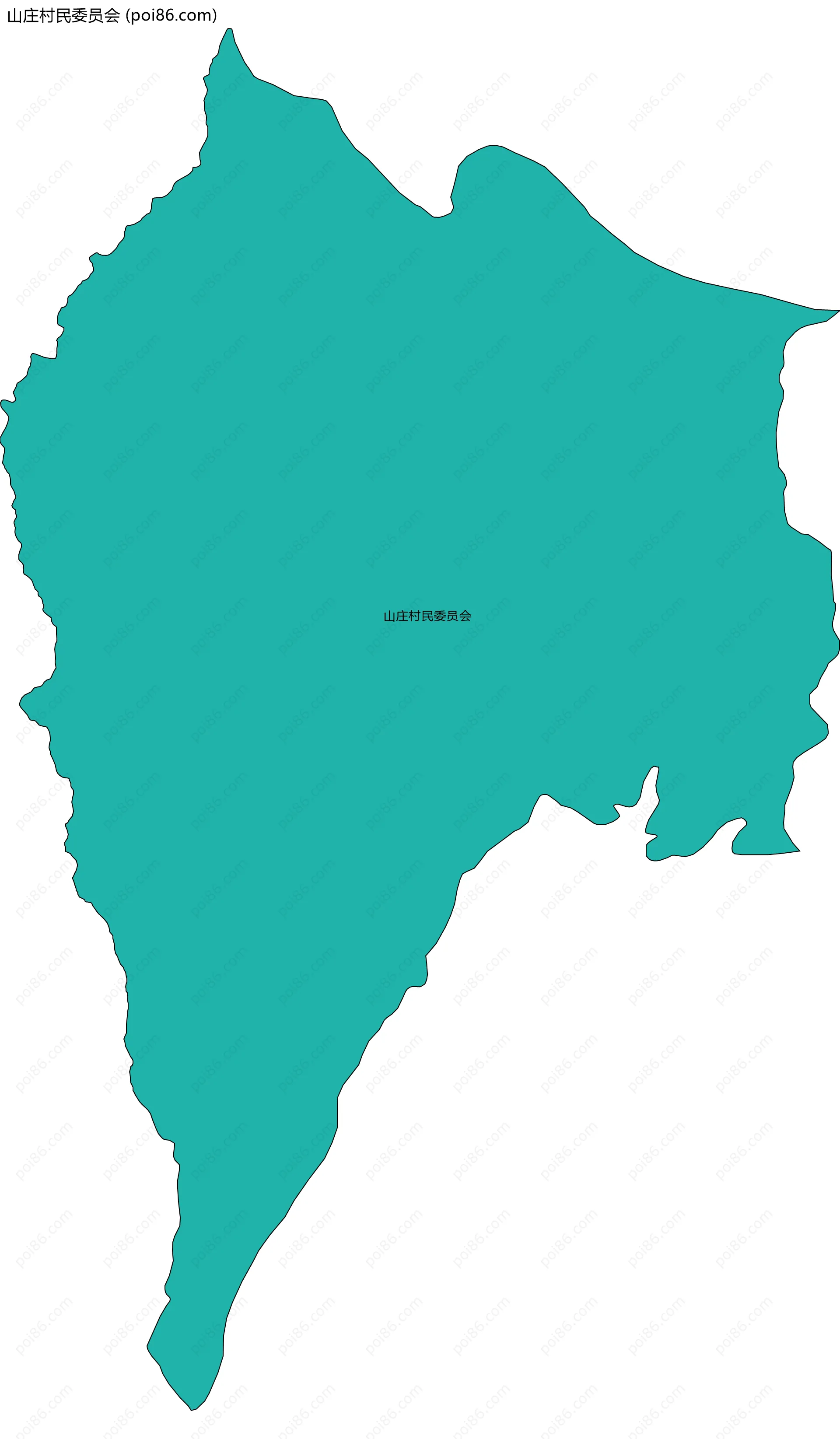 山庄村民委员会边界地图