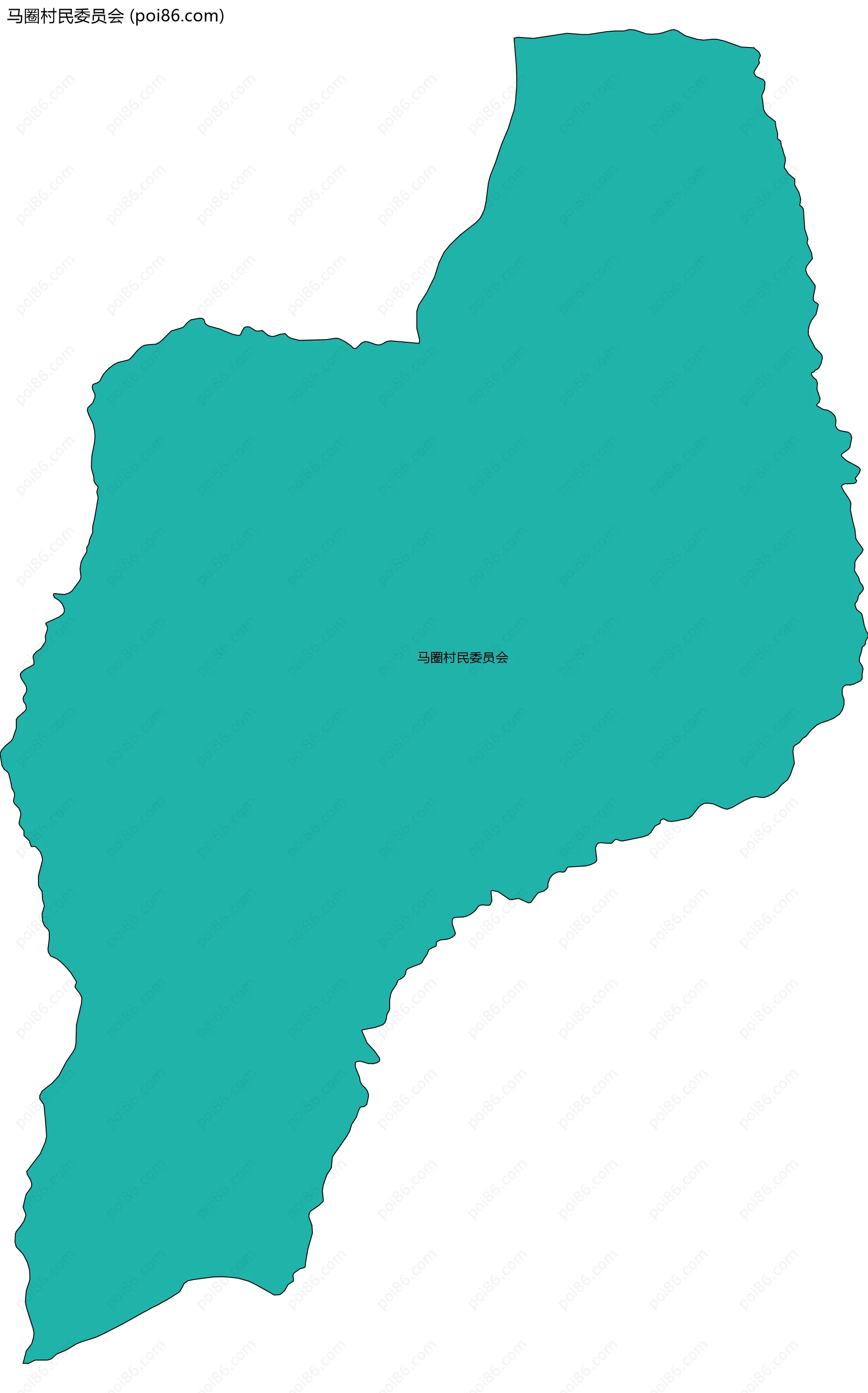 马圈村民委员会边界地图