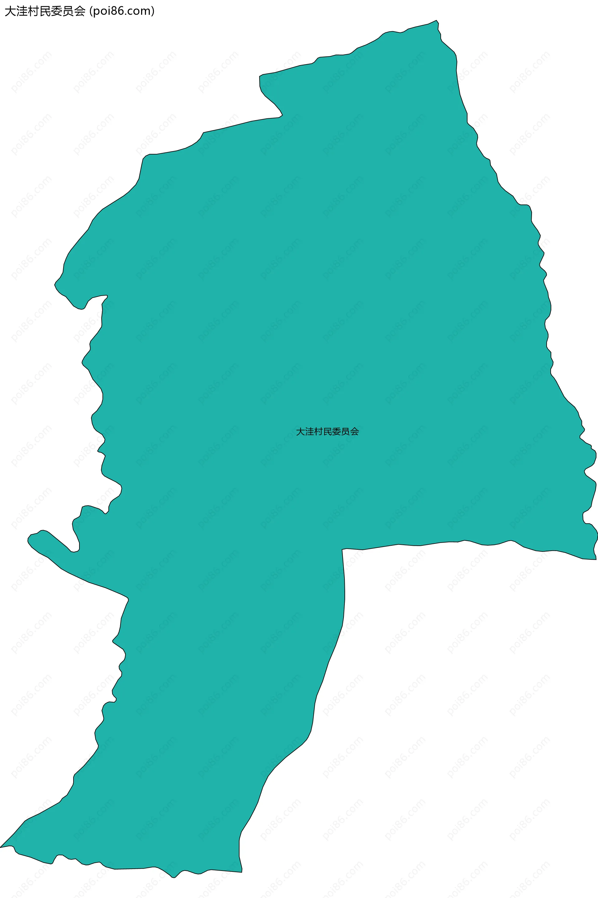 大洼村民委员会边界地图