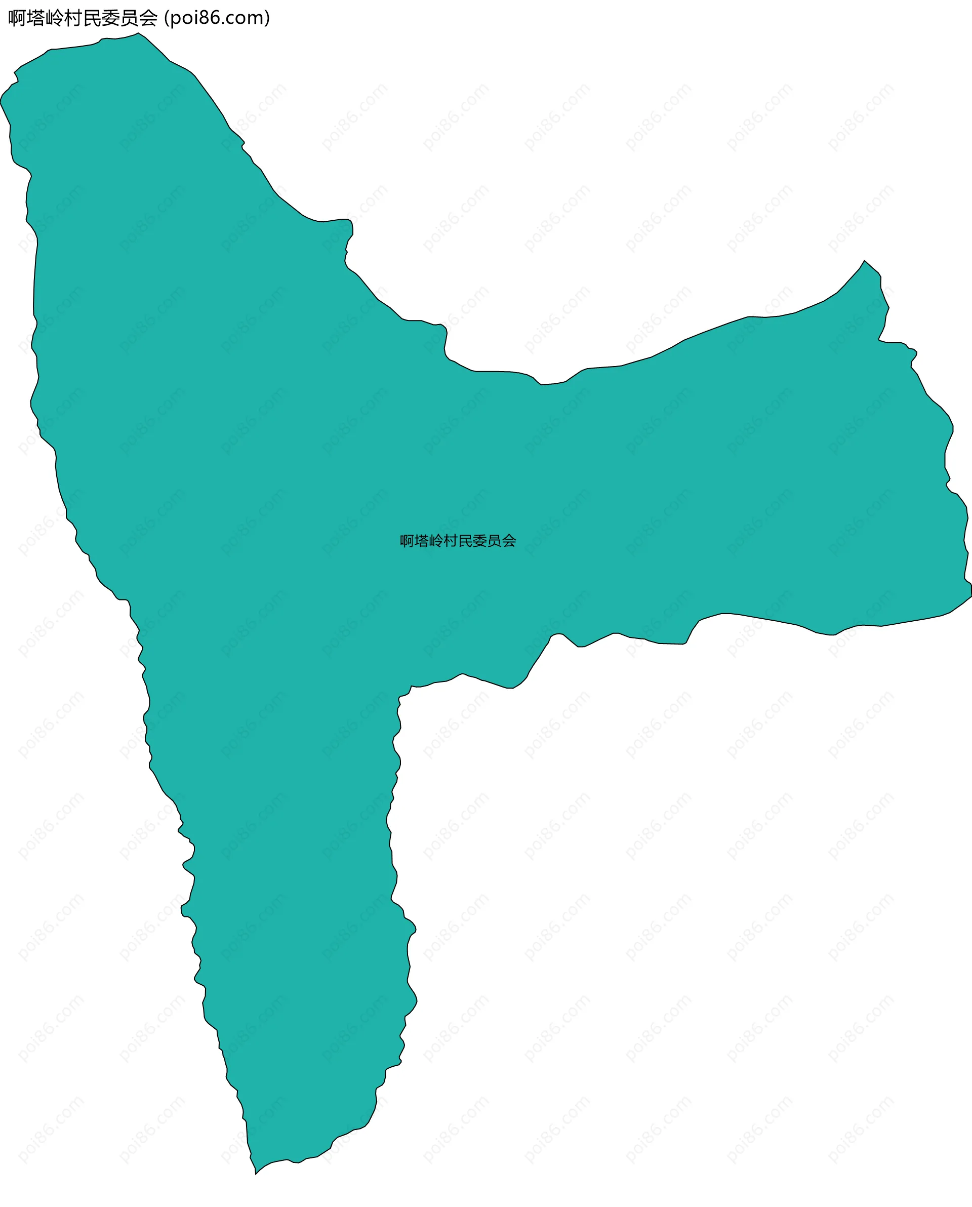 啊塔岭村民委员会边界地图