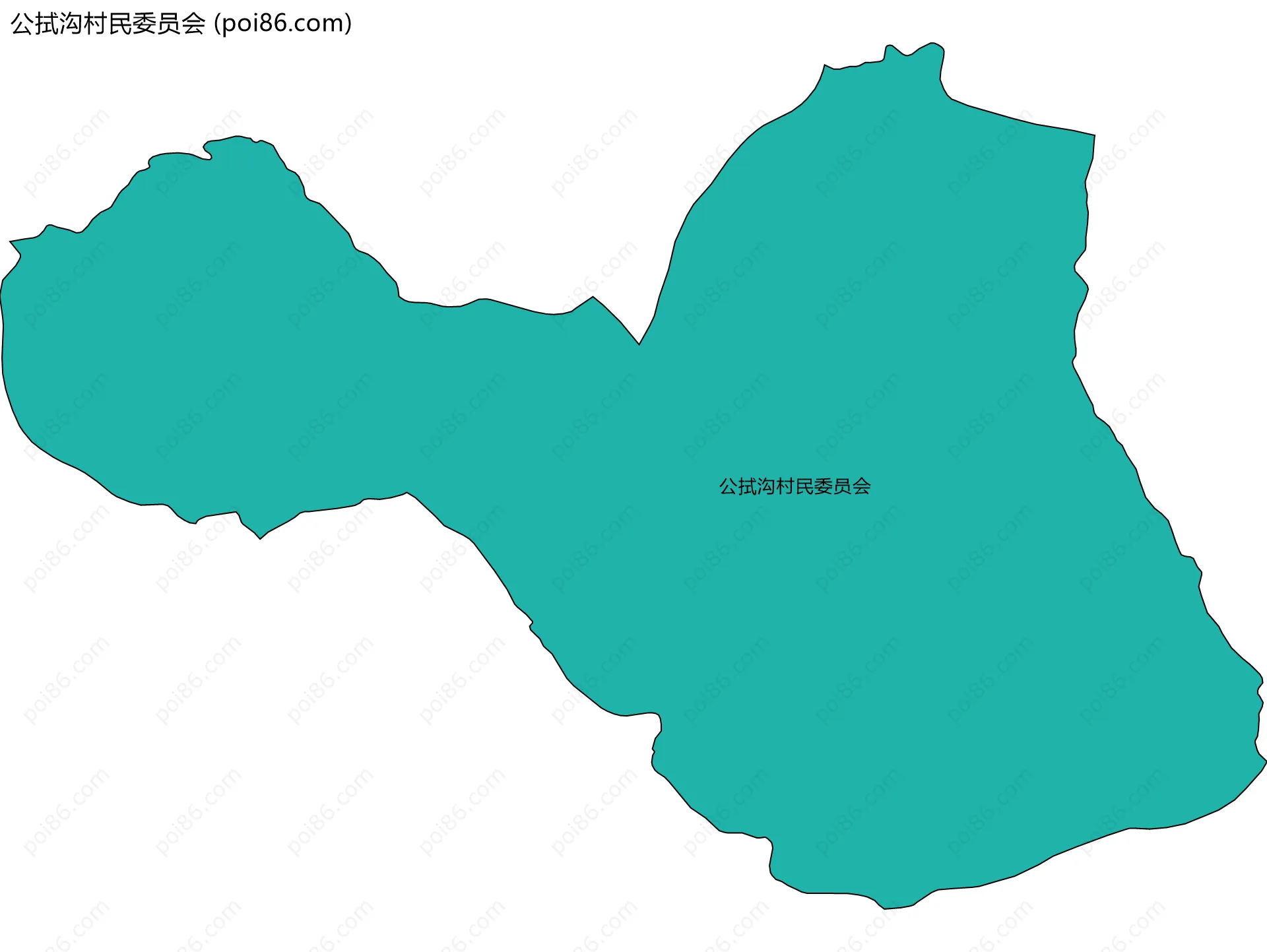 公拭沟村民委员会边界地图