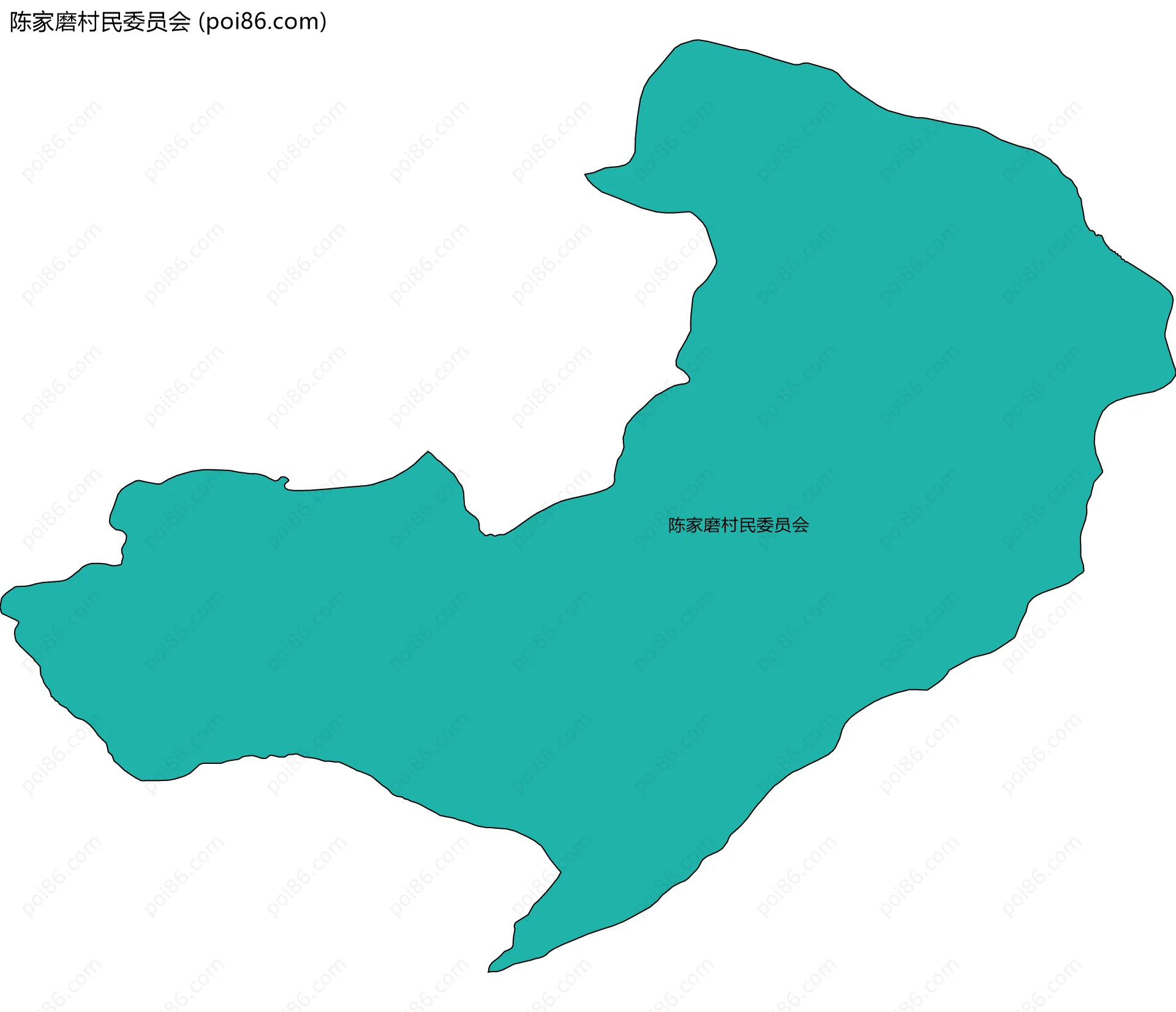 陈家磨村民委员会边界地图