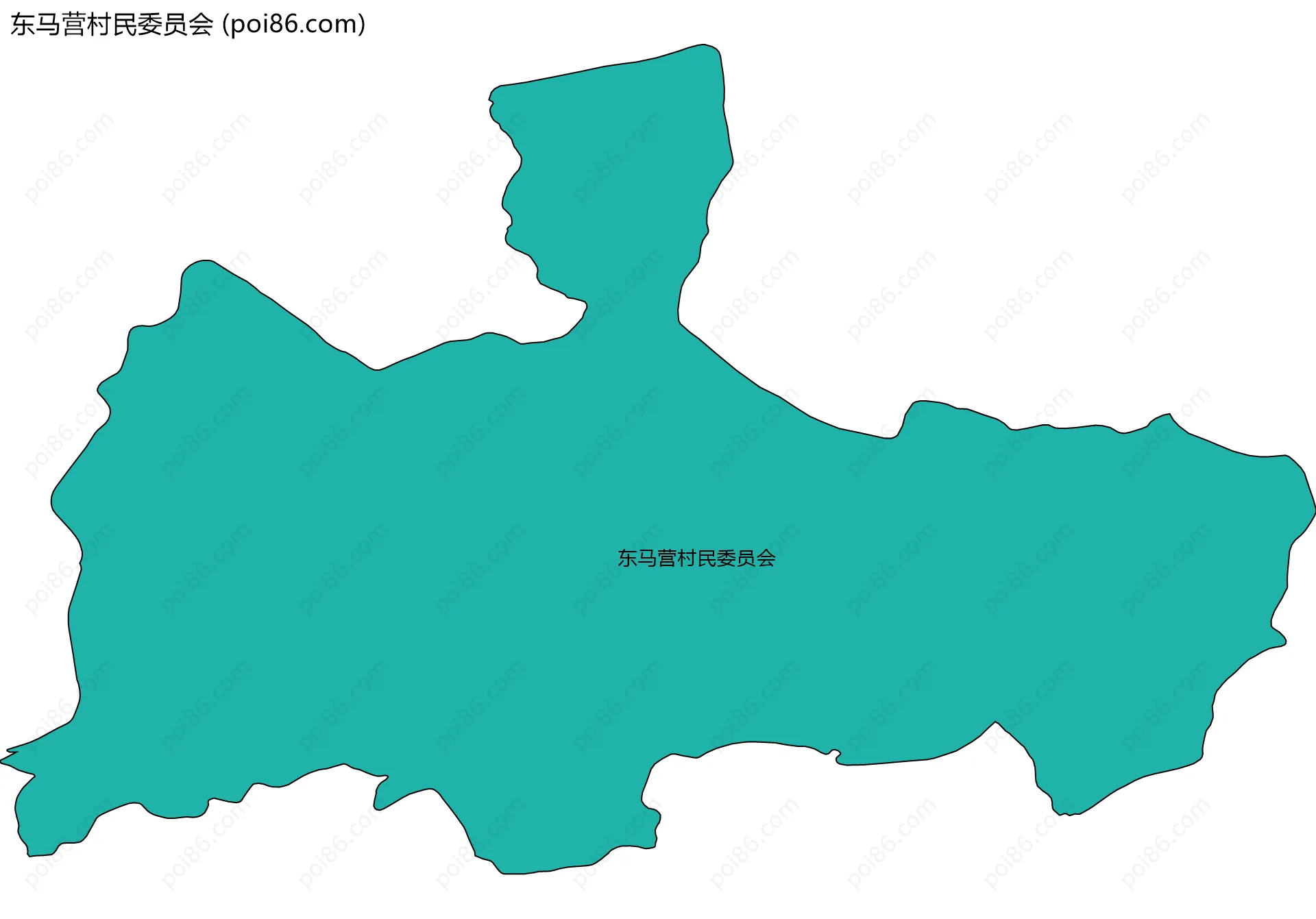 东马营村民委员会边界地图