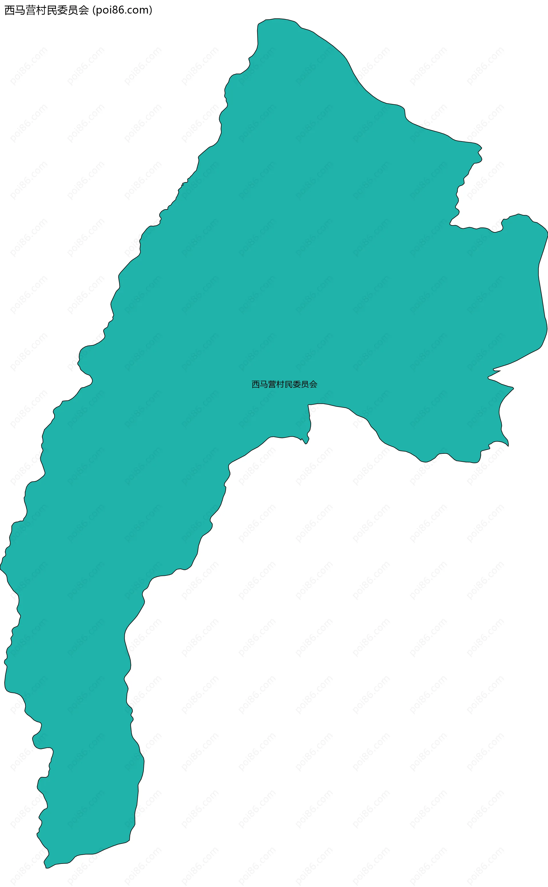 西马营村民委员会边界地图