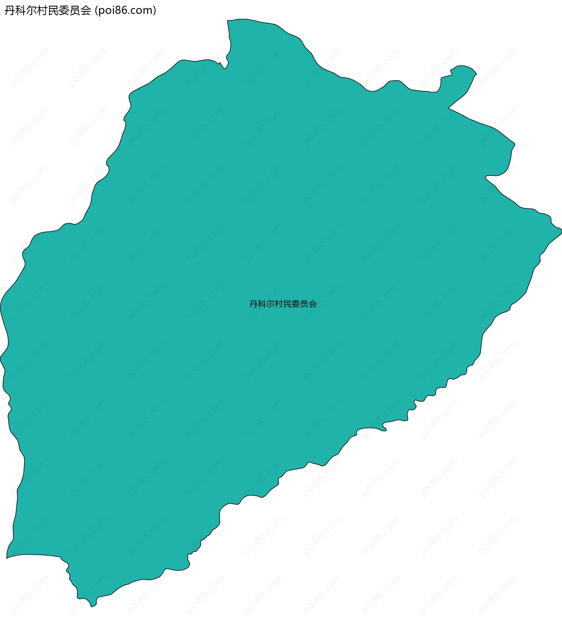 丹科尔村民委员会边界地图