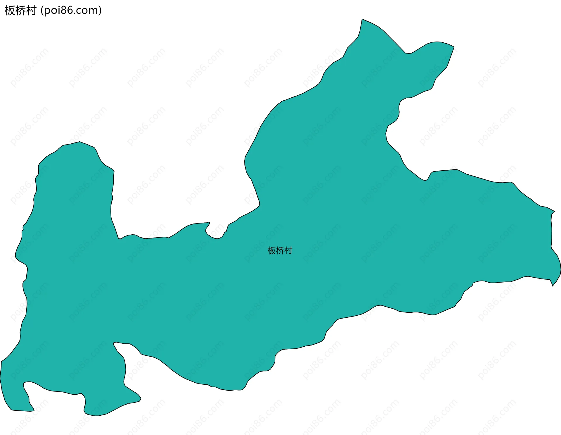 板桥村边界地图