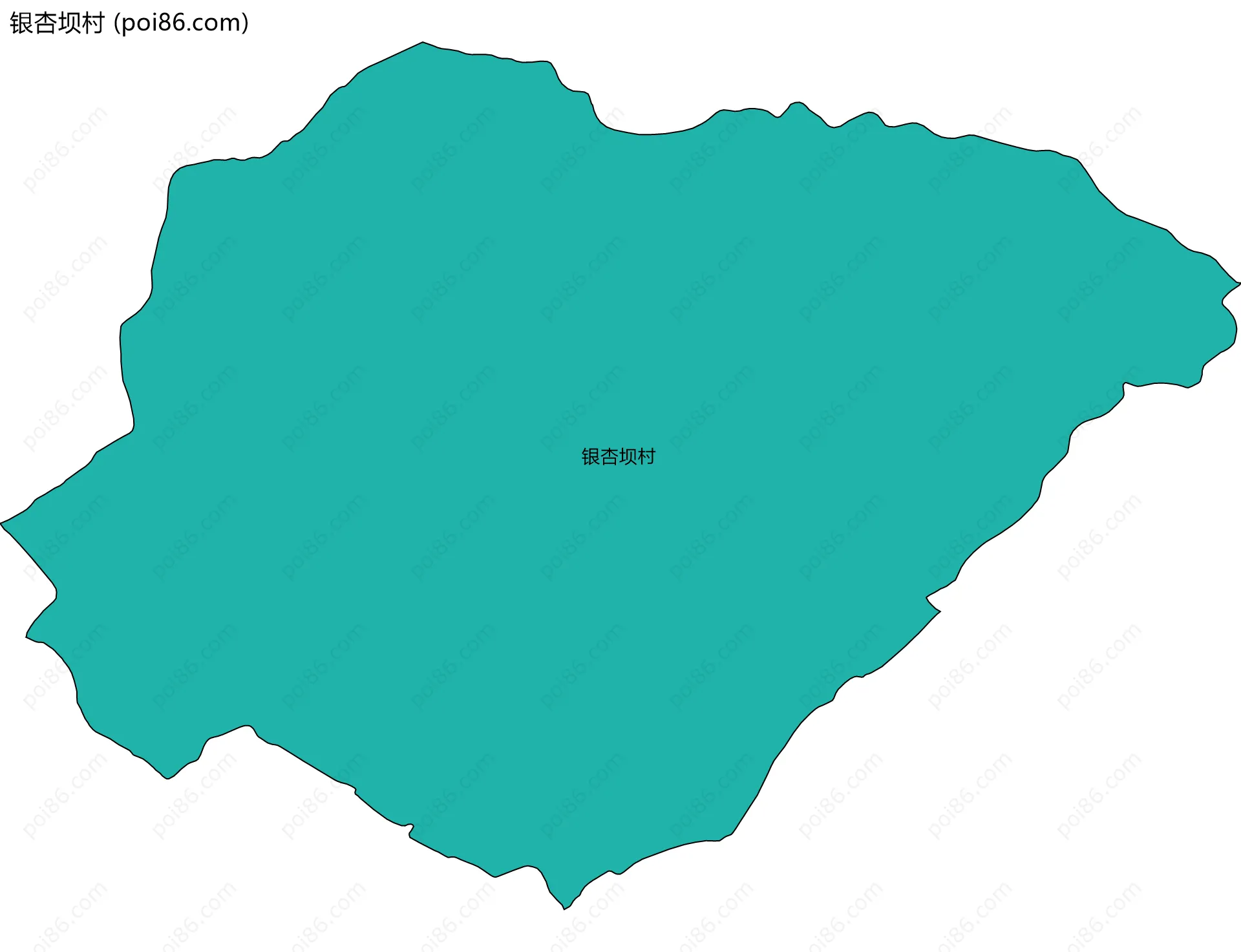 银杏坝村边界地图