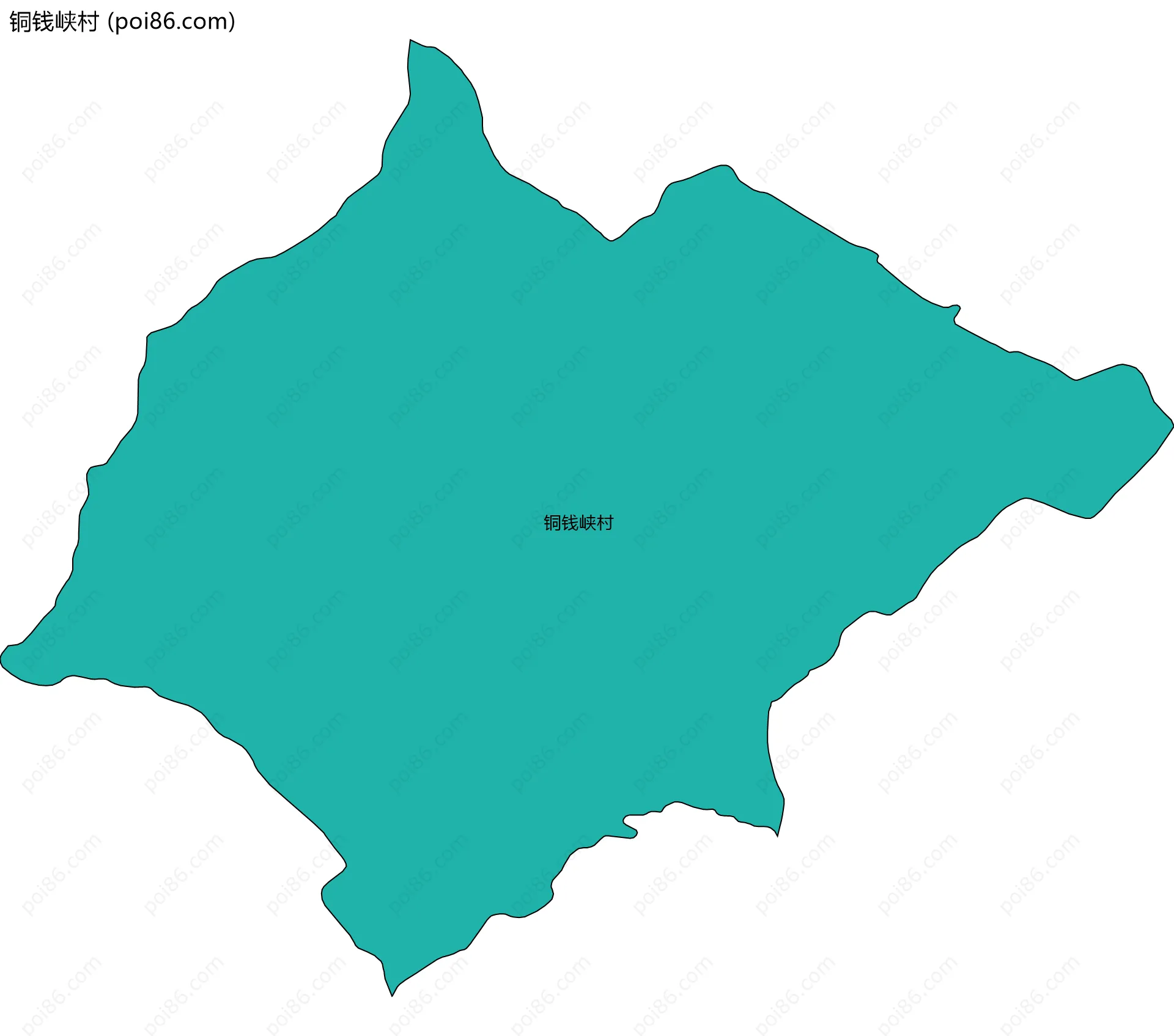 铜钱峡村边界地图