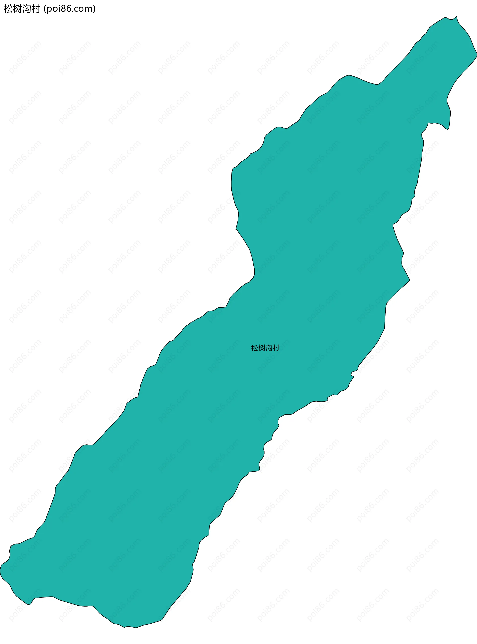 松树沟村边界地图