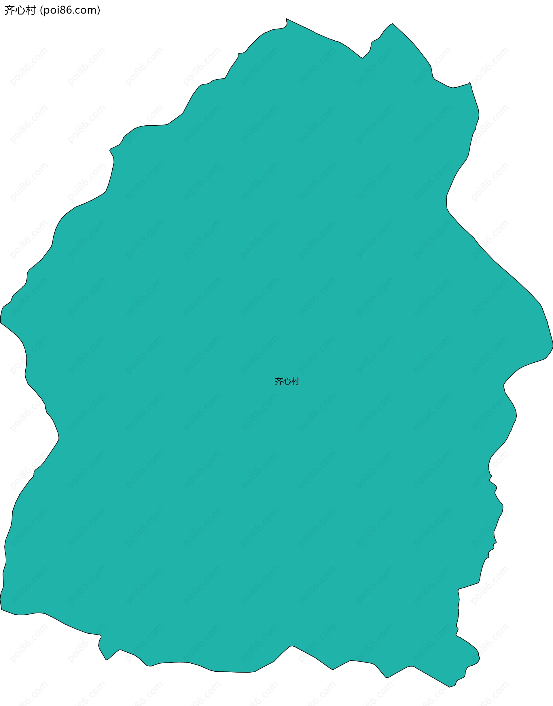 齐心村边界地图