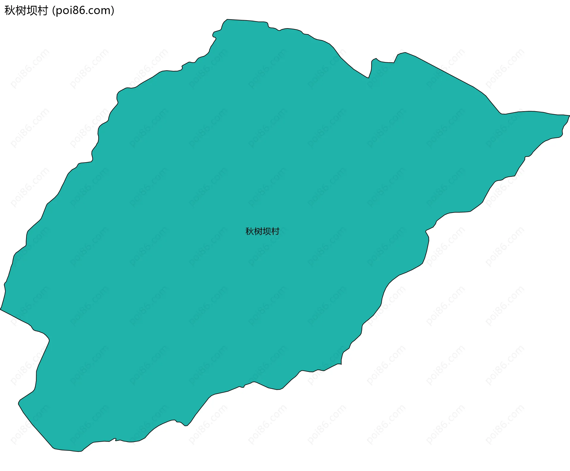 秋树坝村边界地图