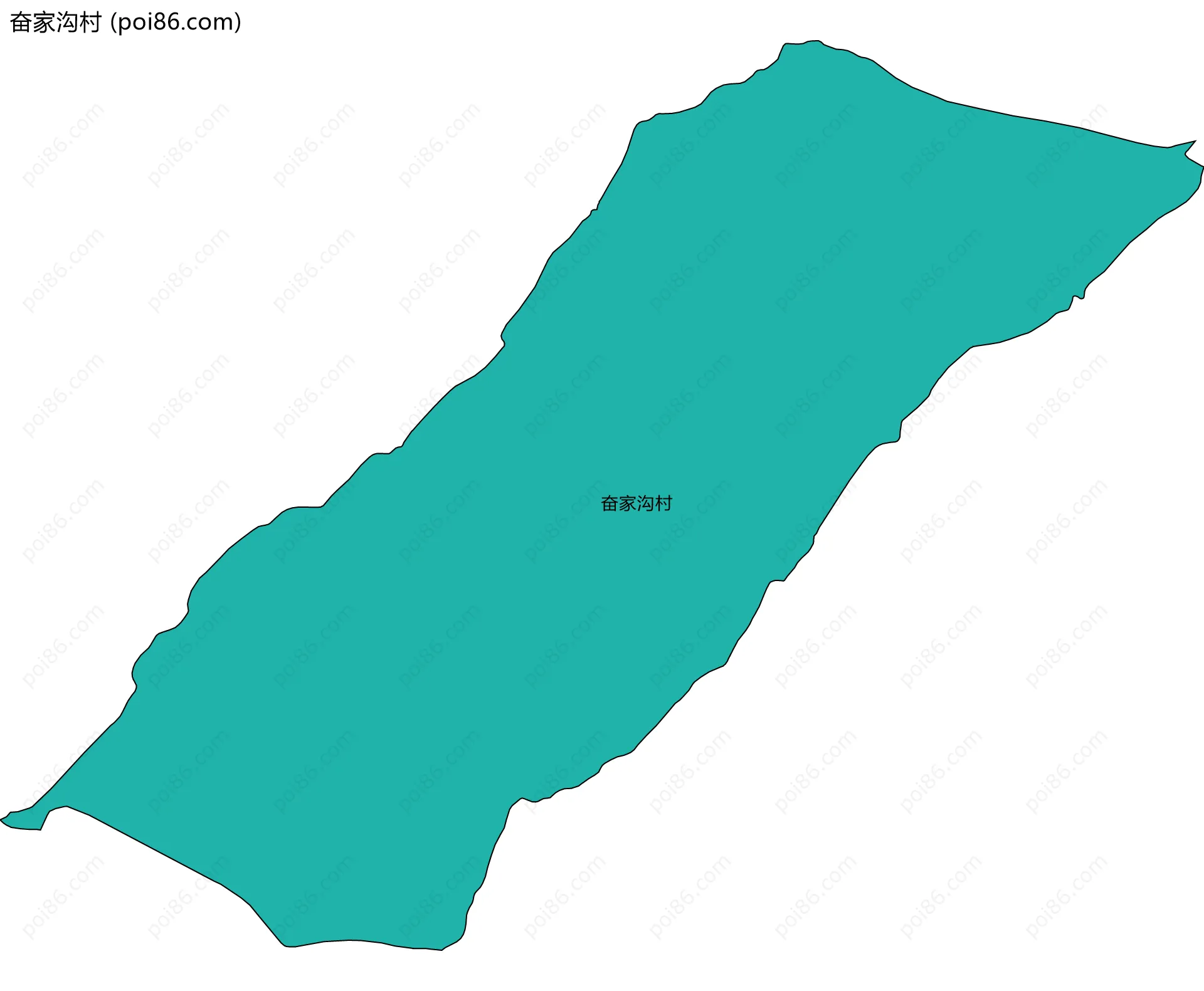 奋家沟村边界地图