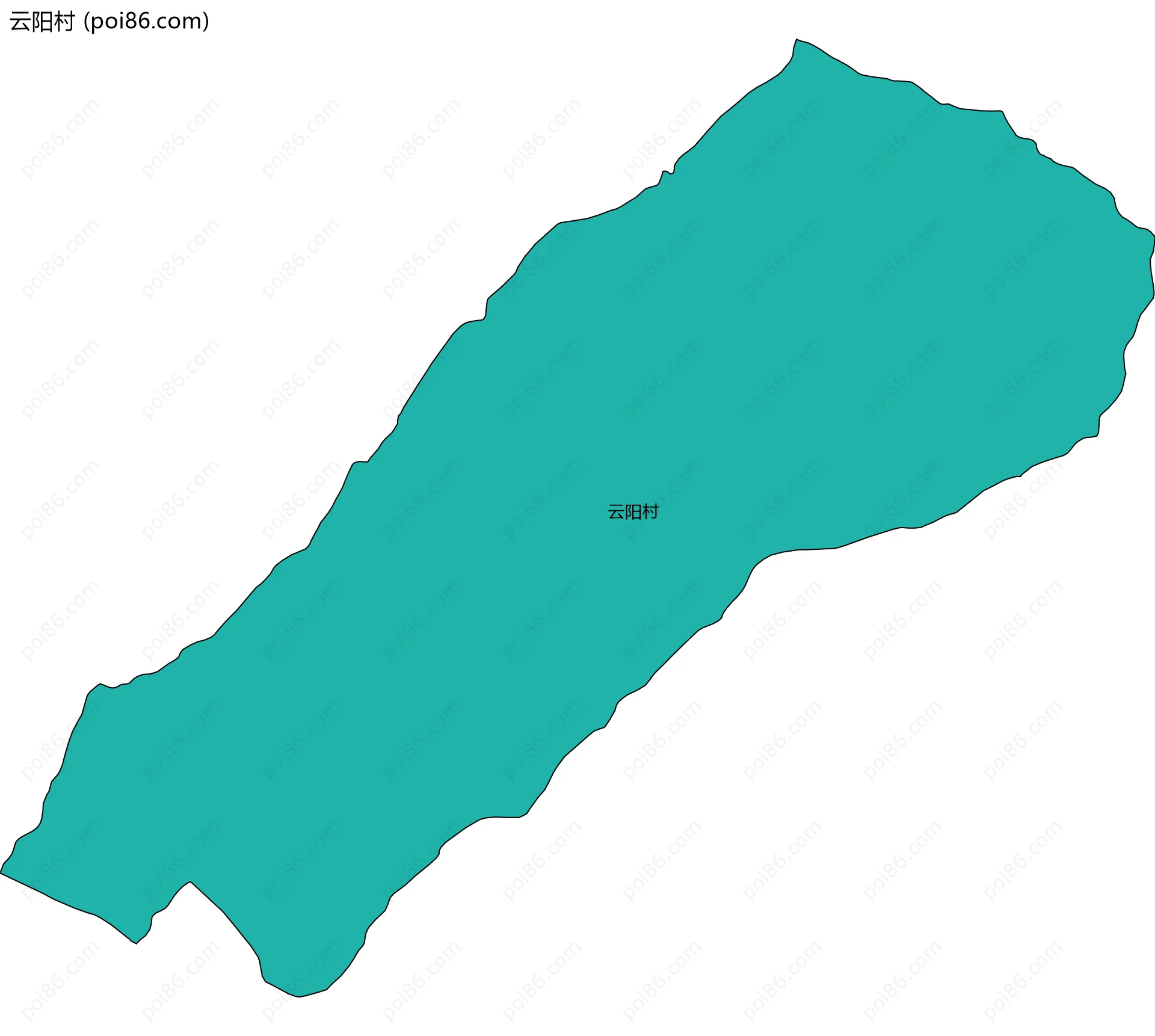 云阳村边界地图