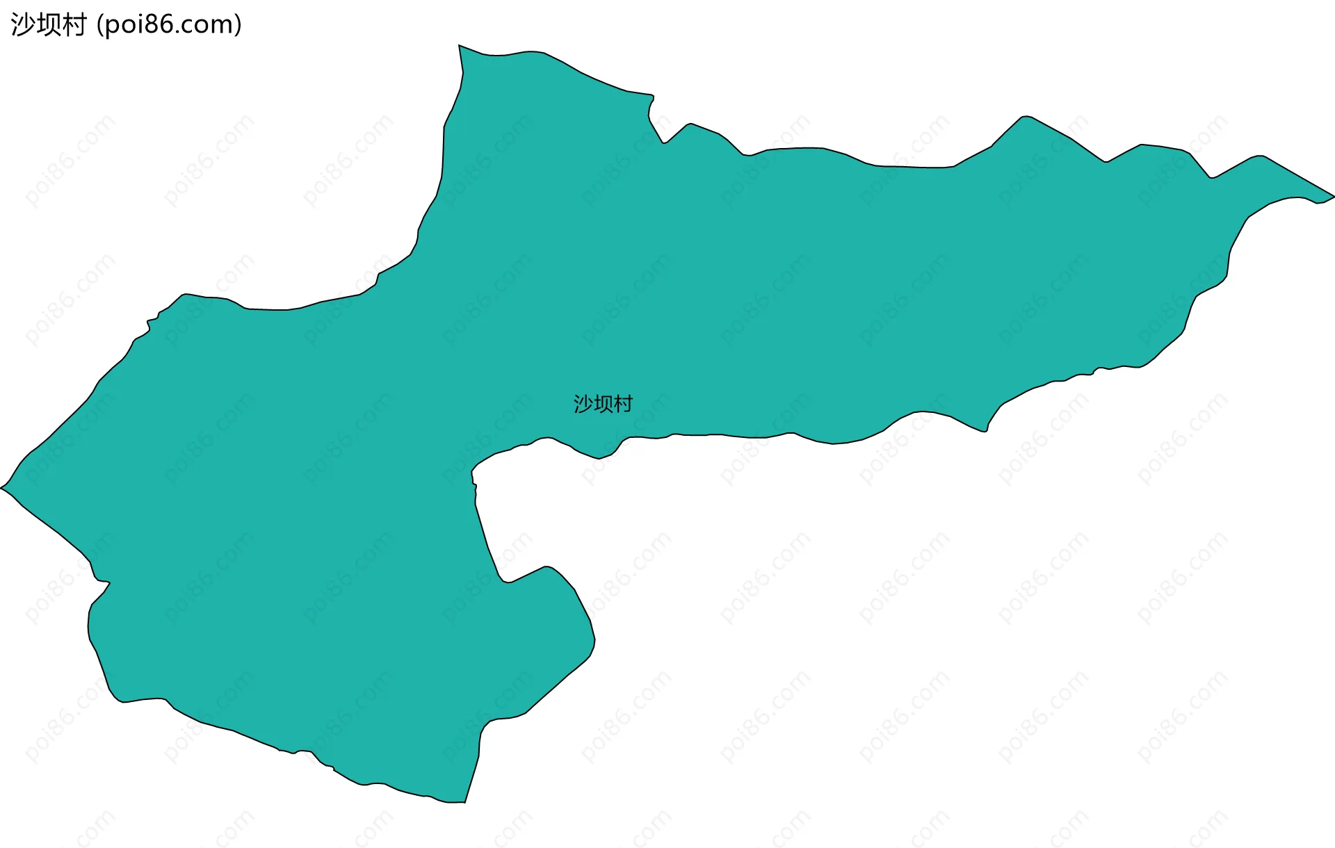 沙坝村边界地图