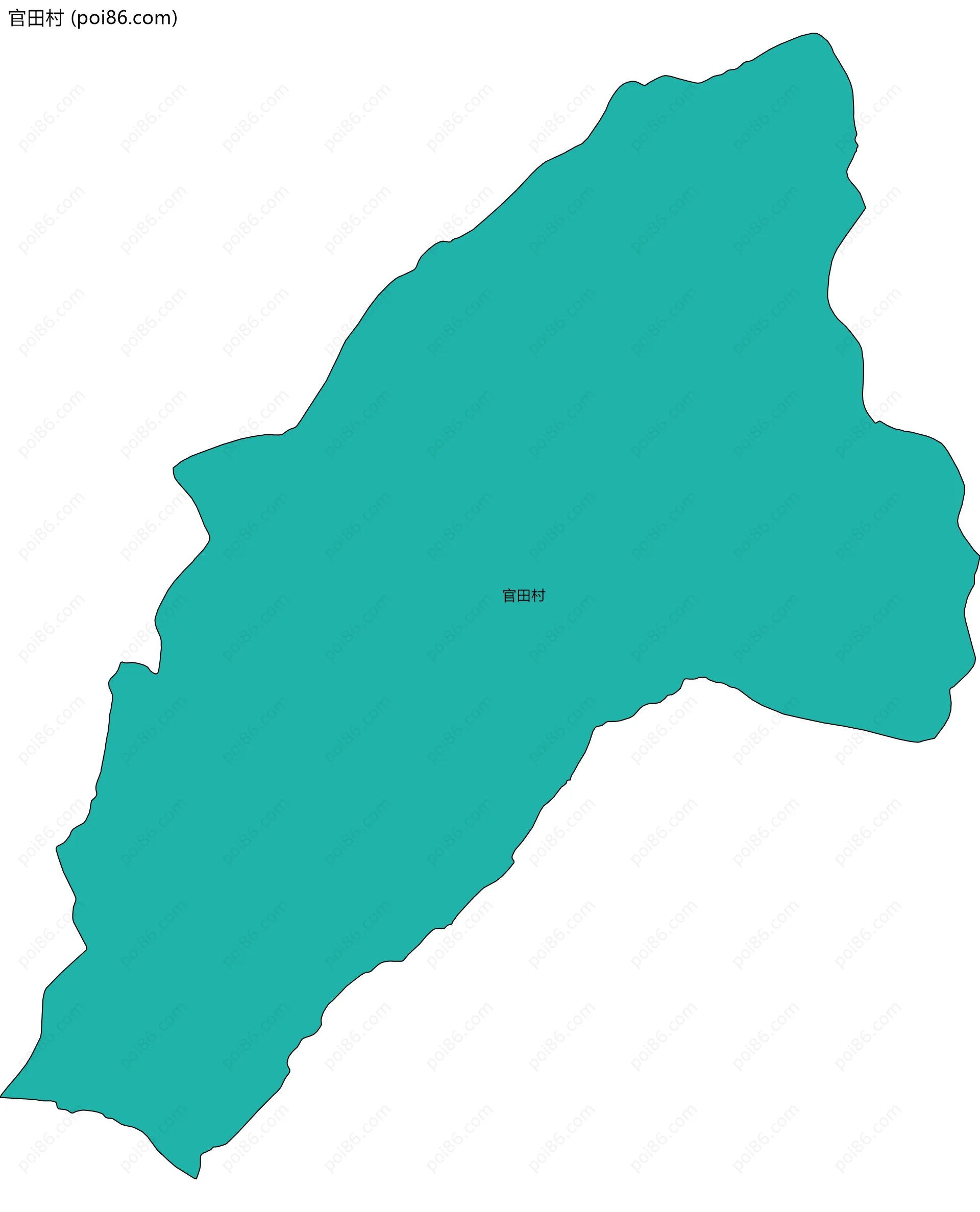 官田村边界地图