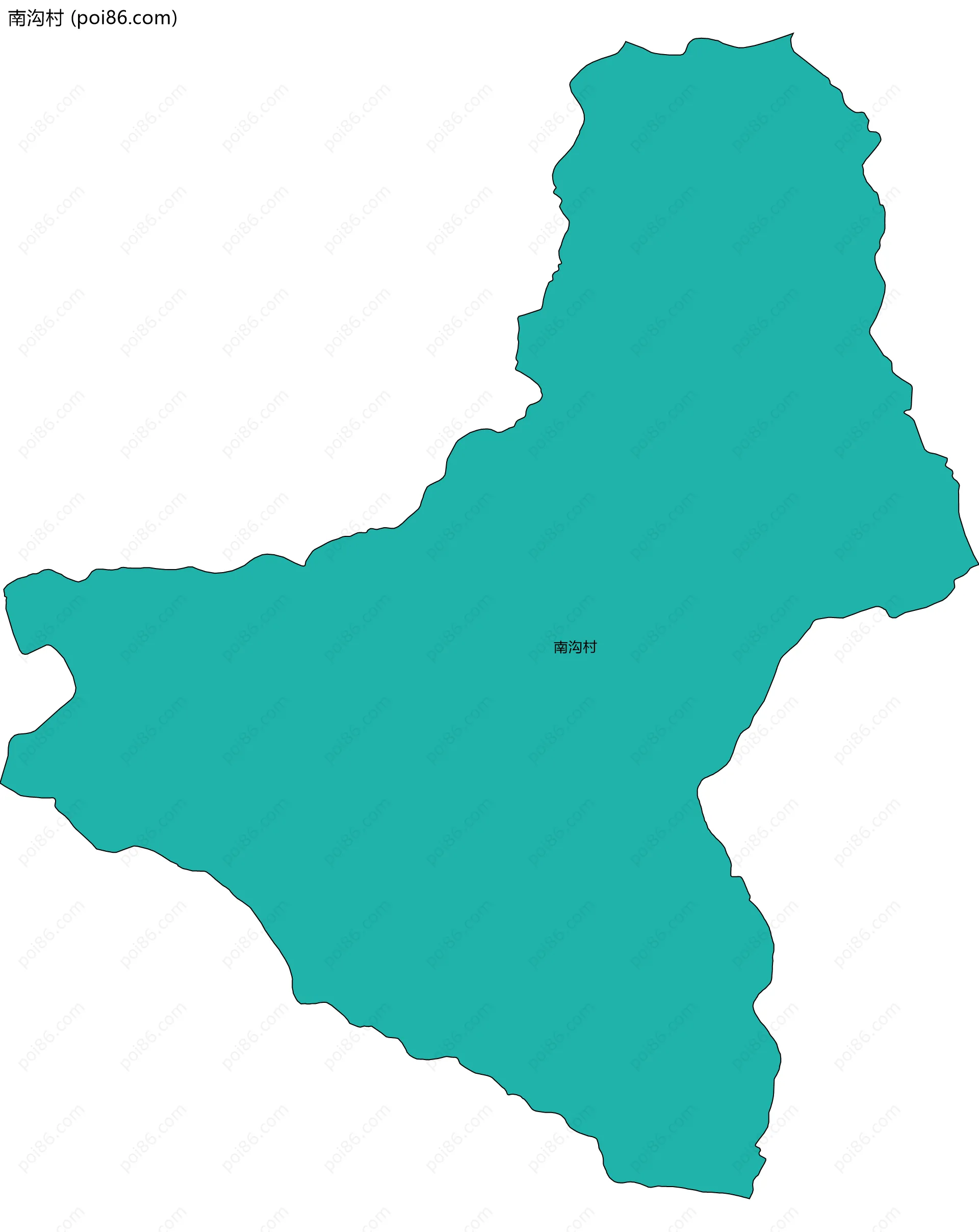 南沟村边界地图