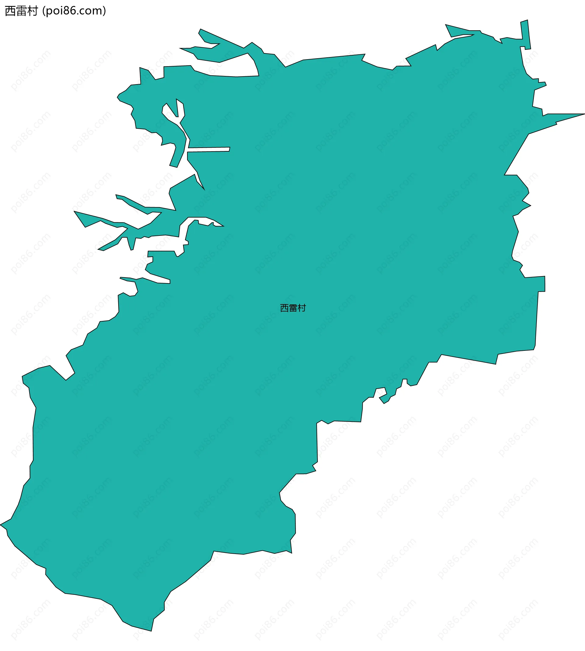 西雷村边界地图