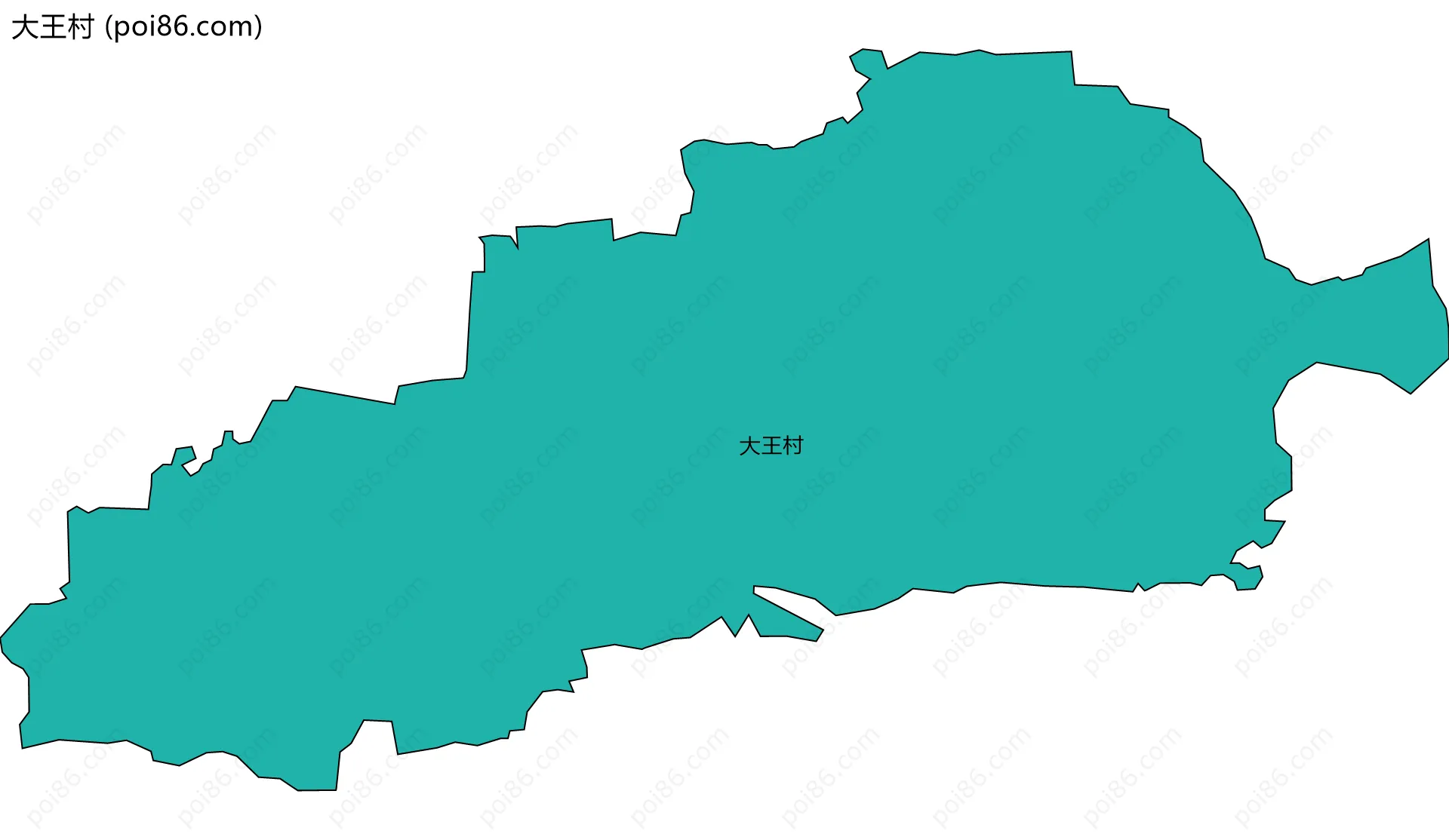 大王村边界地图