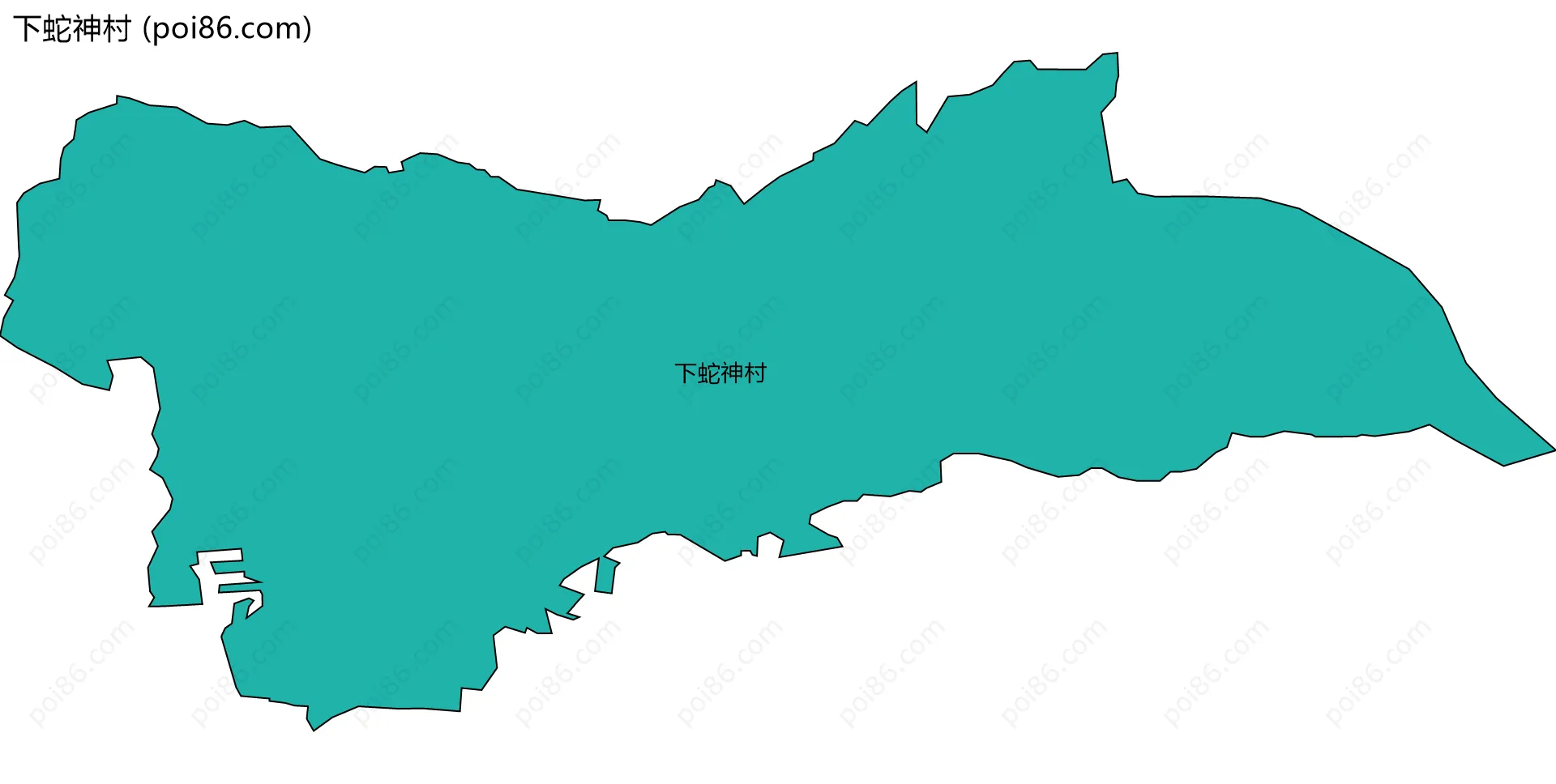 下蛇神村边界地图