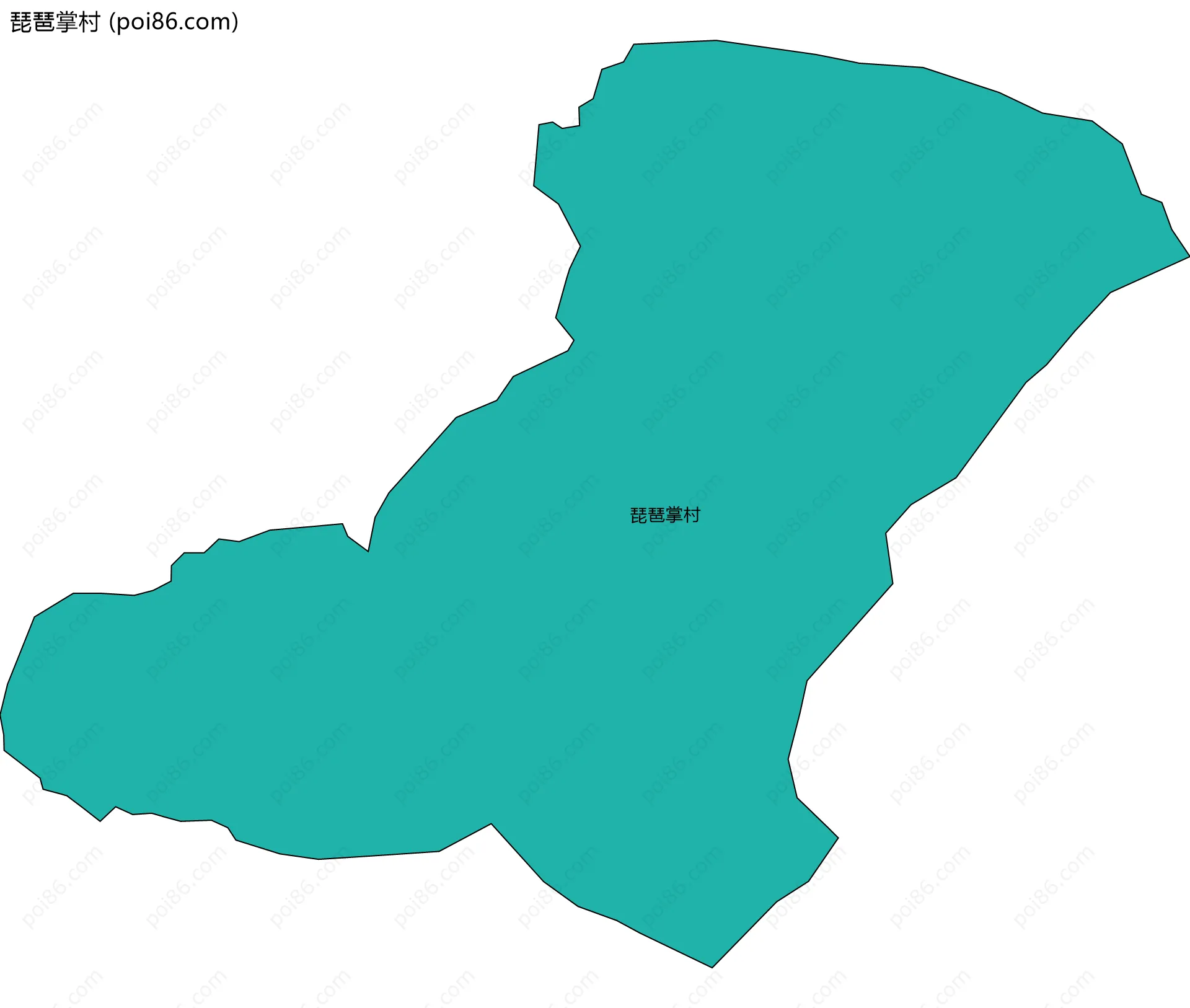琵琶掌村边界地图