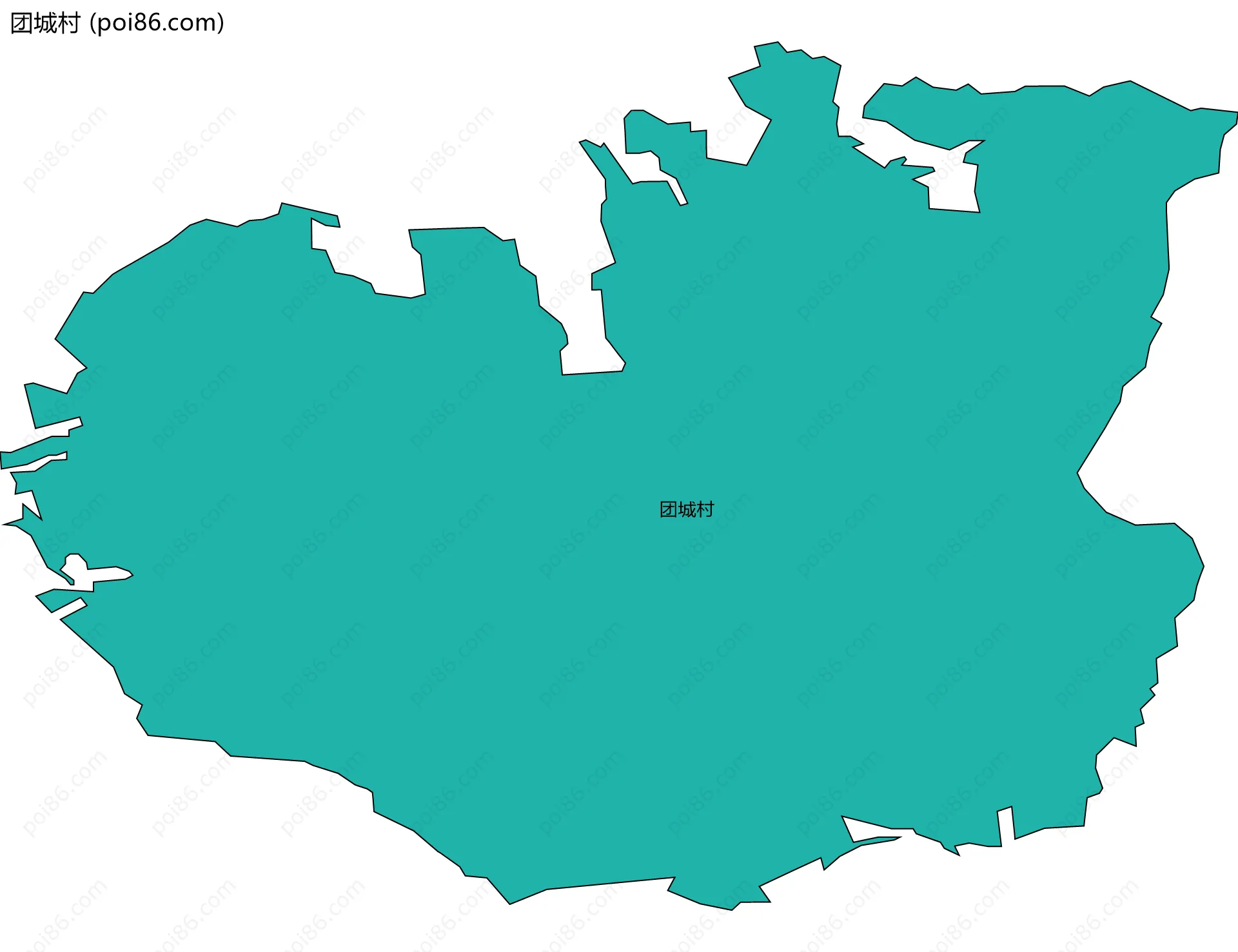 团城村边界地图